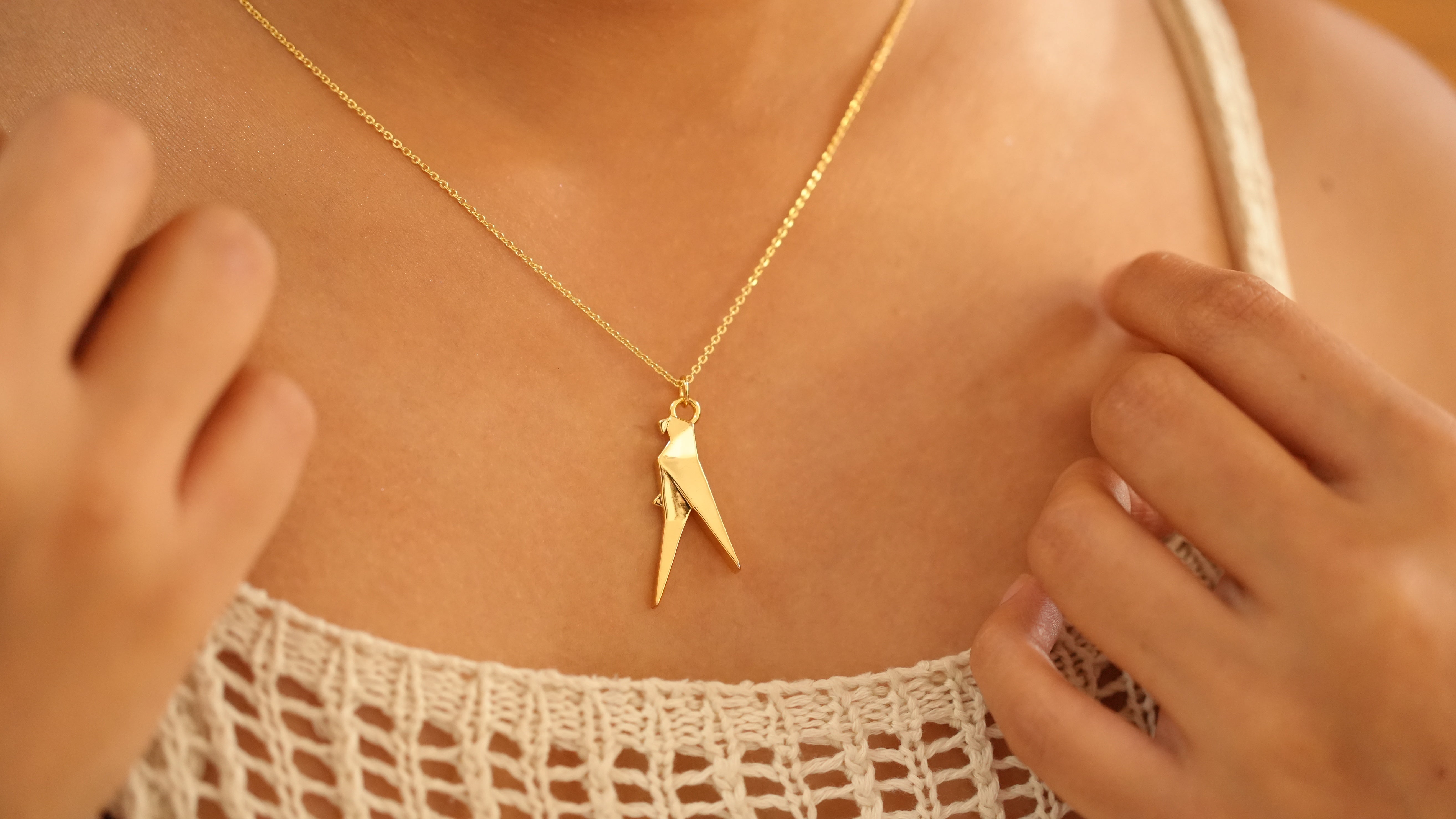 Parrot Origami Necklace