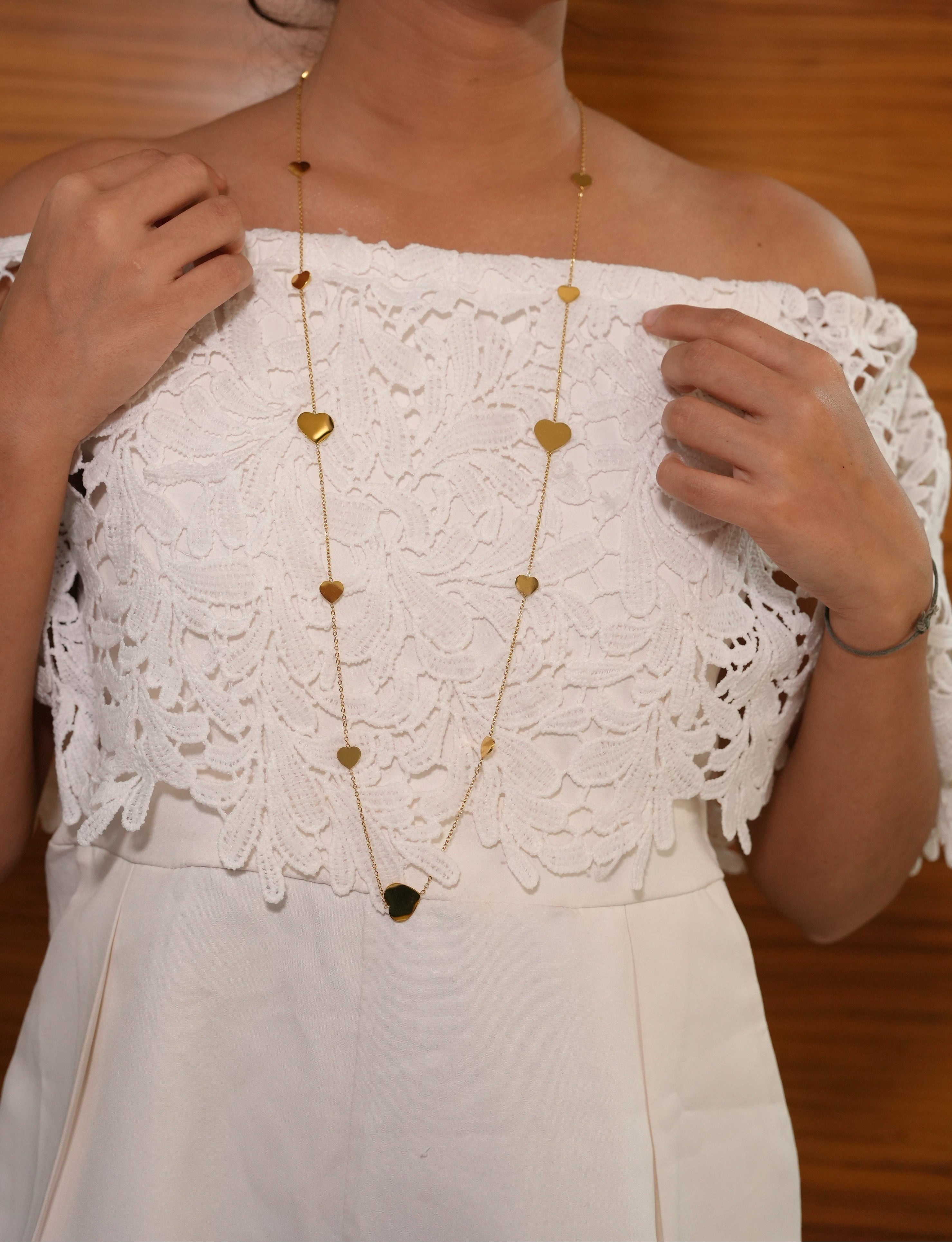 Heart Shaped Long Necklace