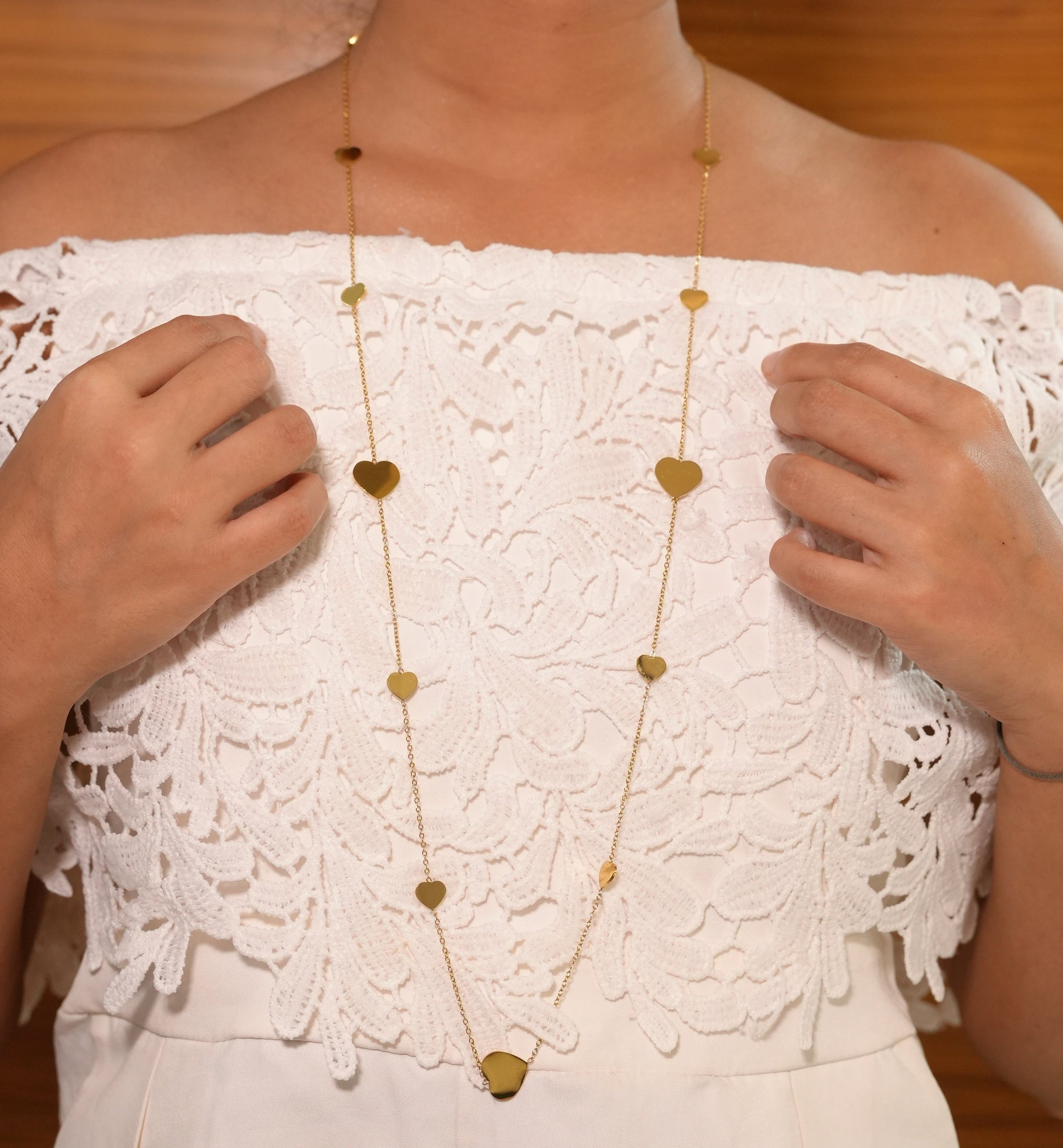 Heart Shaped Long Necklace