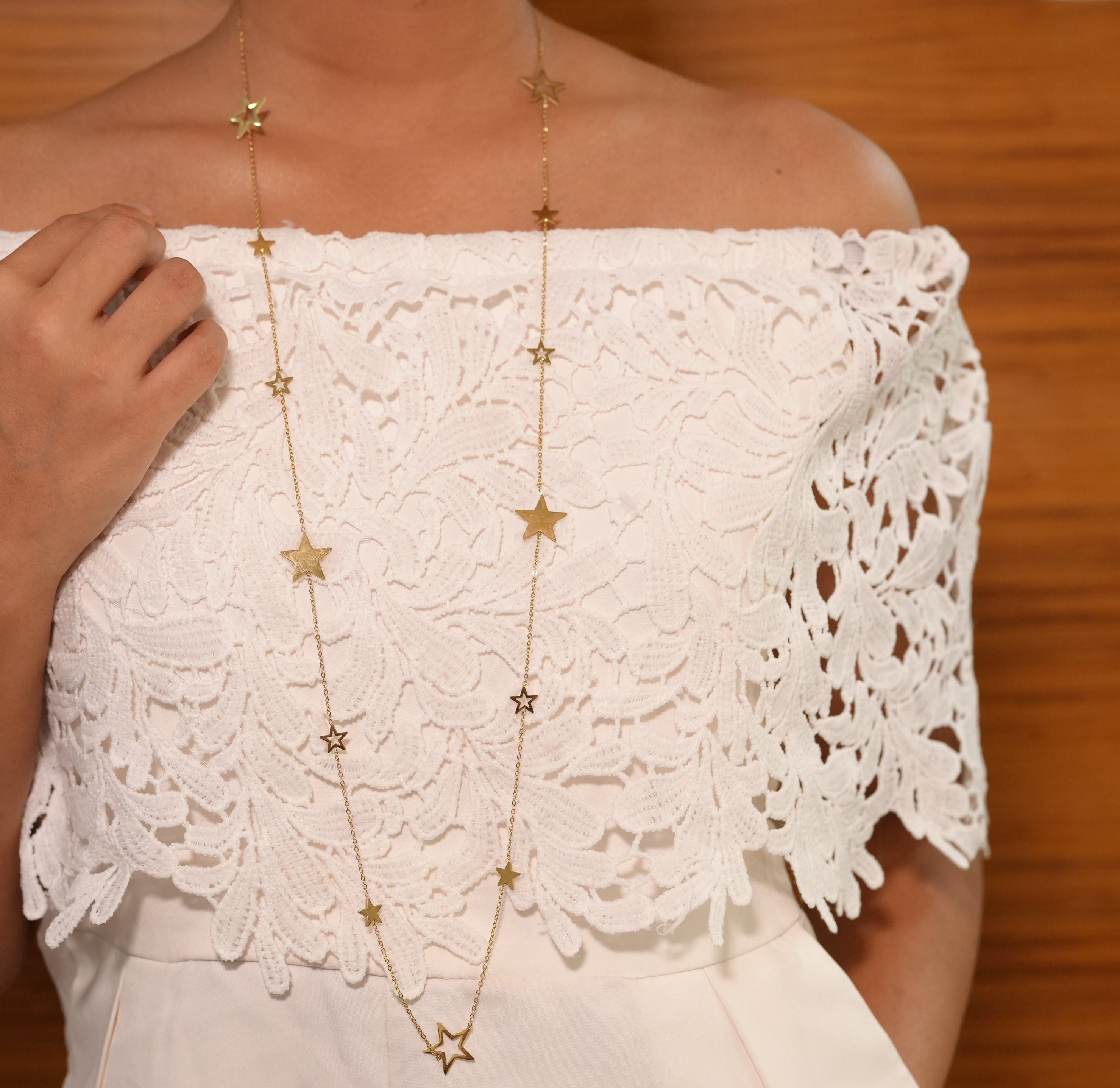 Star Shaped Long Necklace
