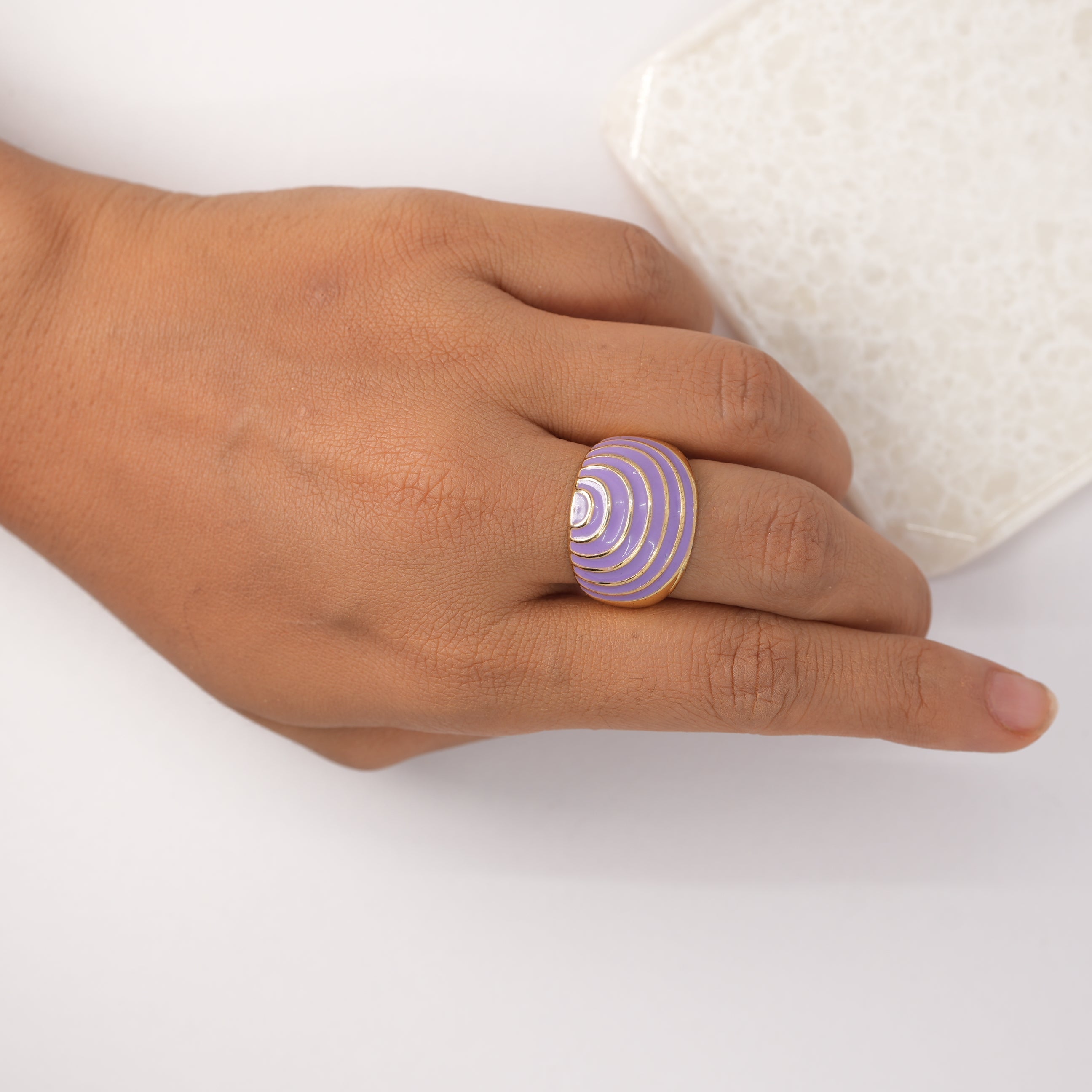 Ripple Dome purple Ring