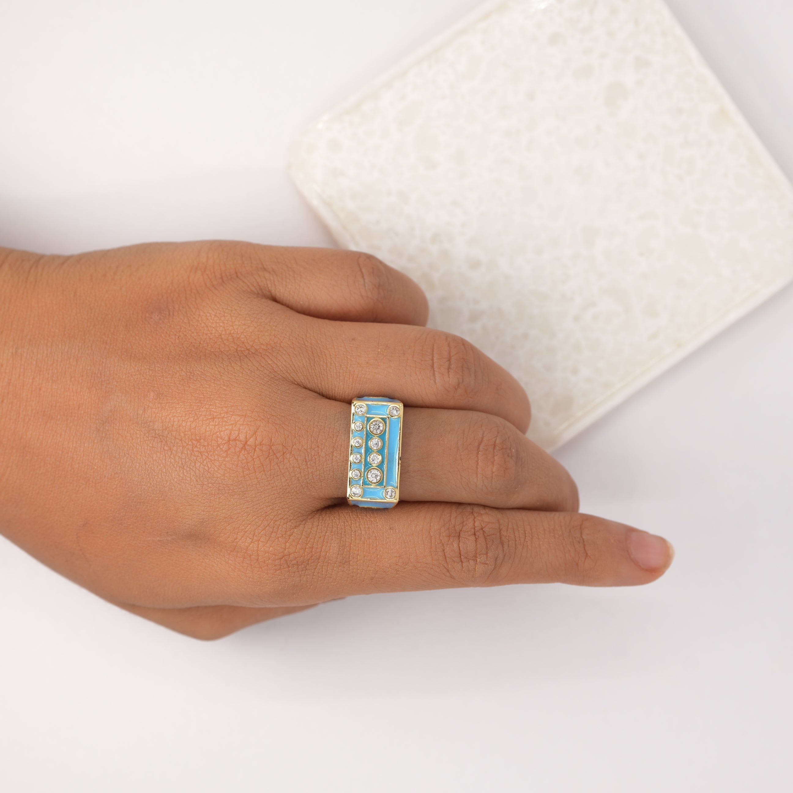 Aqua Casette Ring