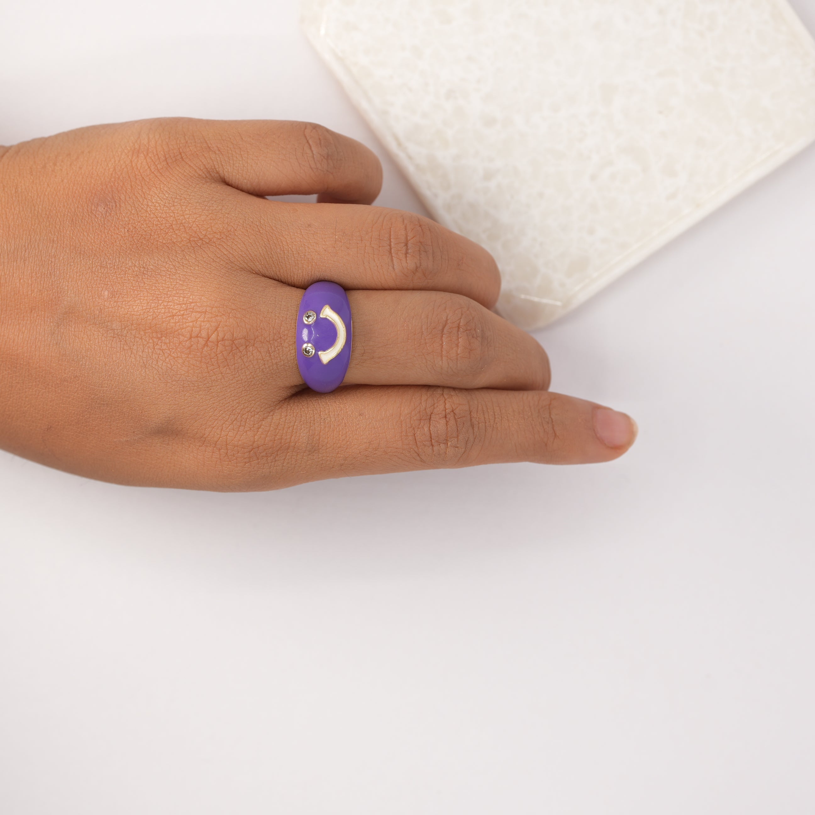 Smiley Purple Ring