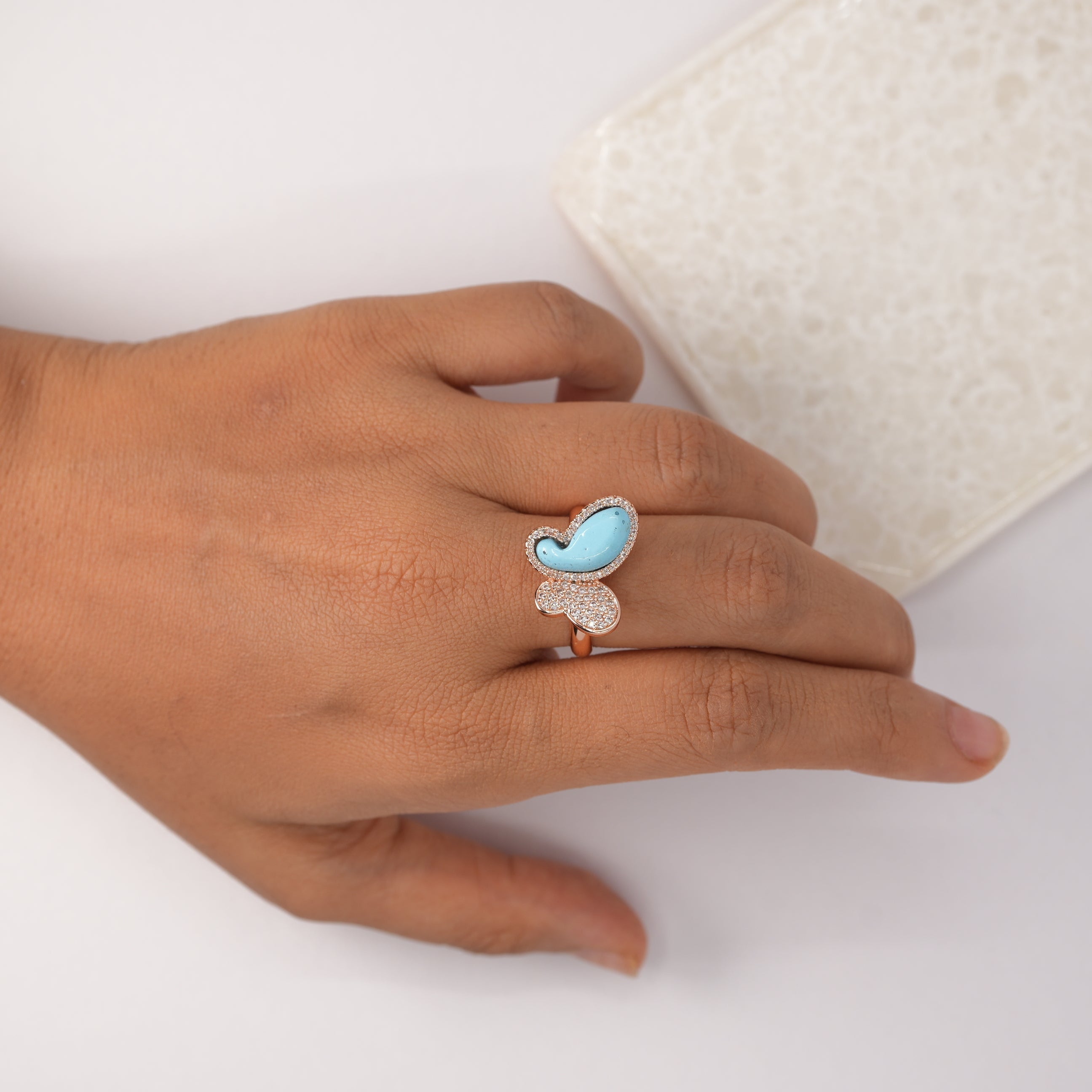 Blue Flutter Ring