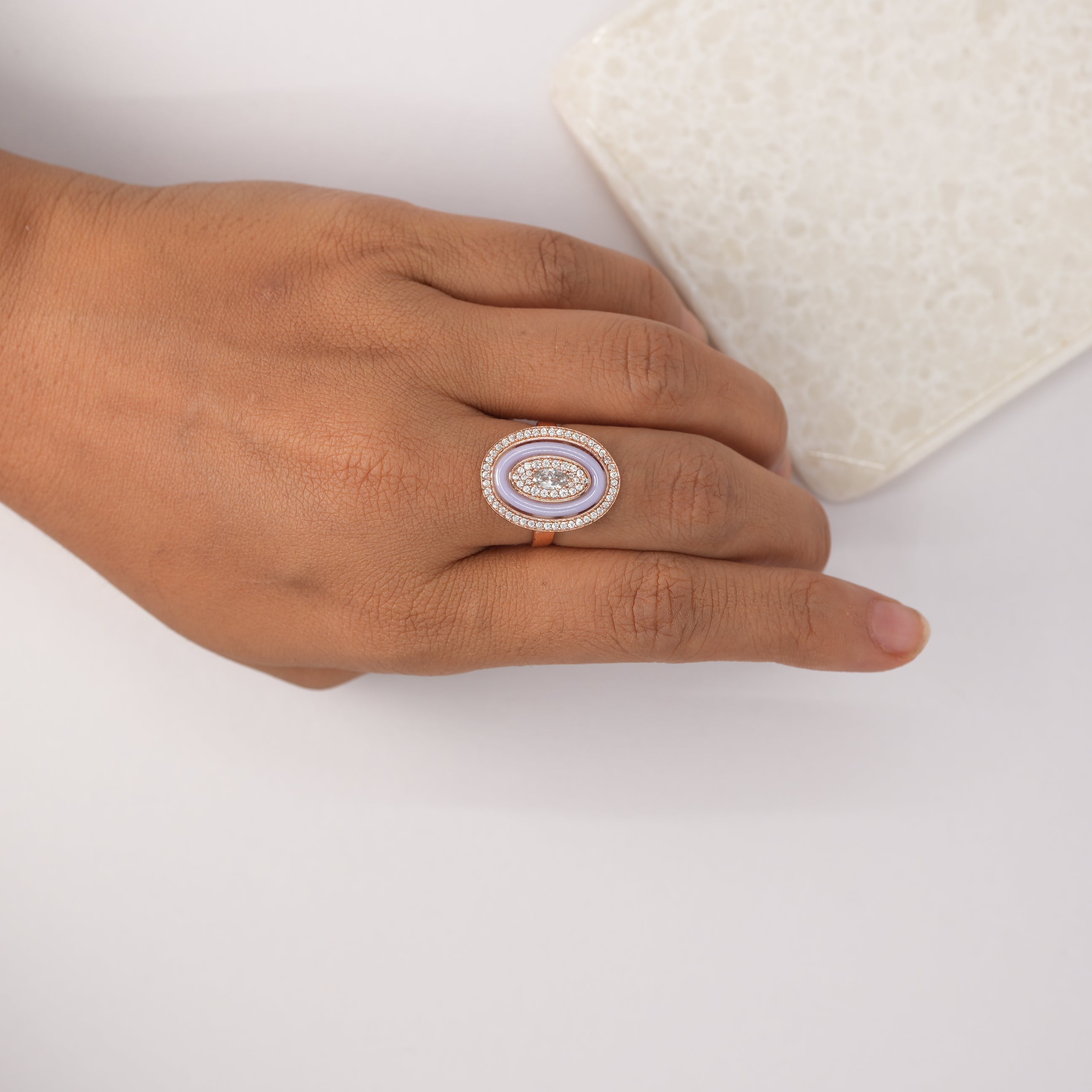Lilac Halo Ring