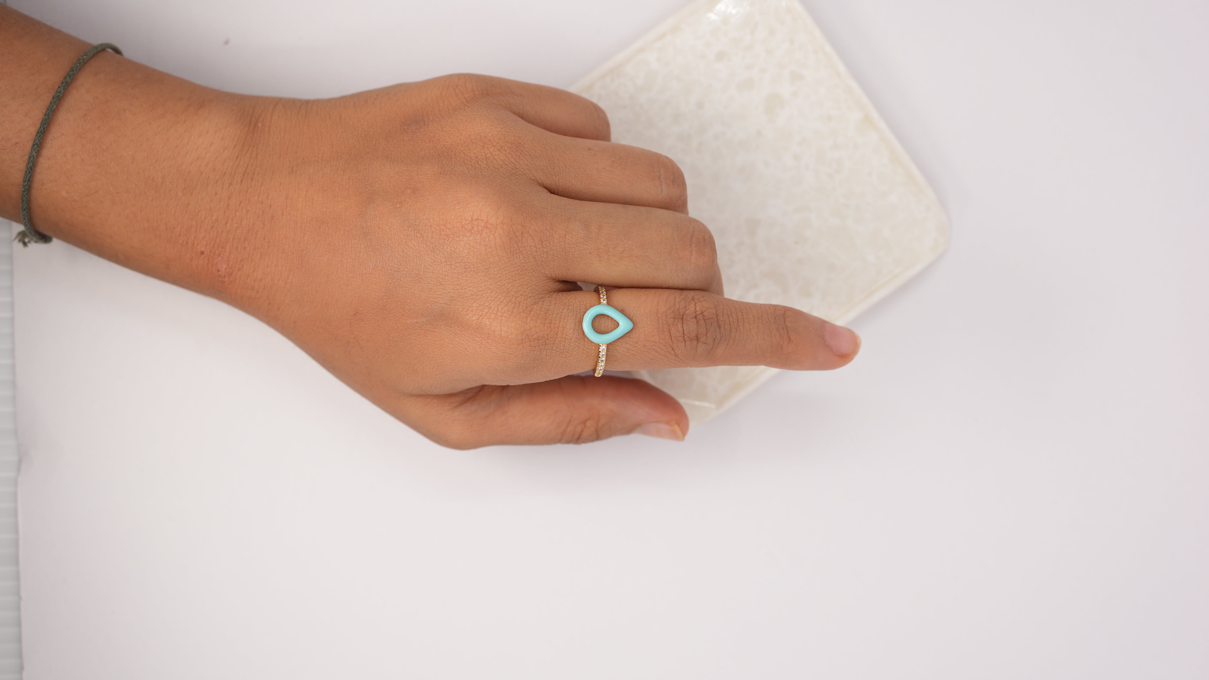 Blue Halo Ring