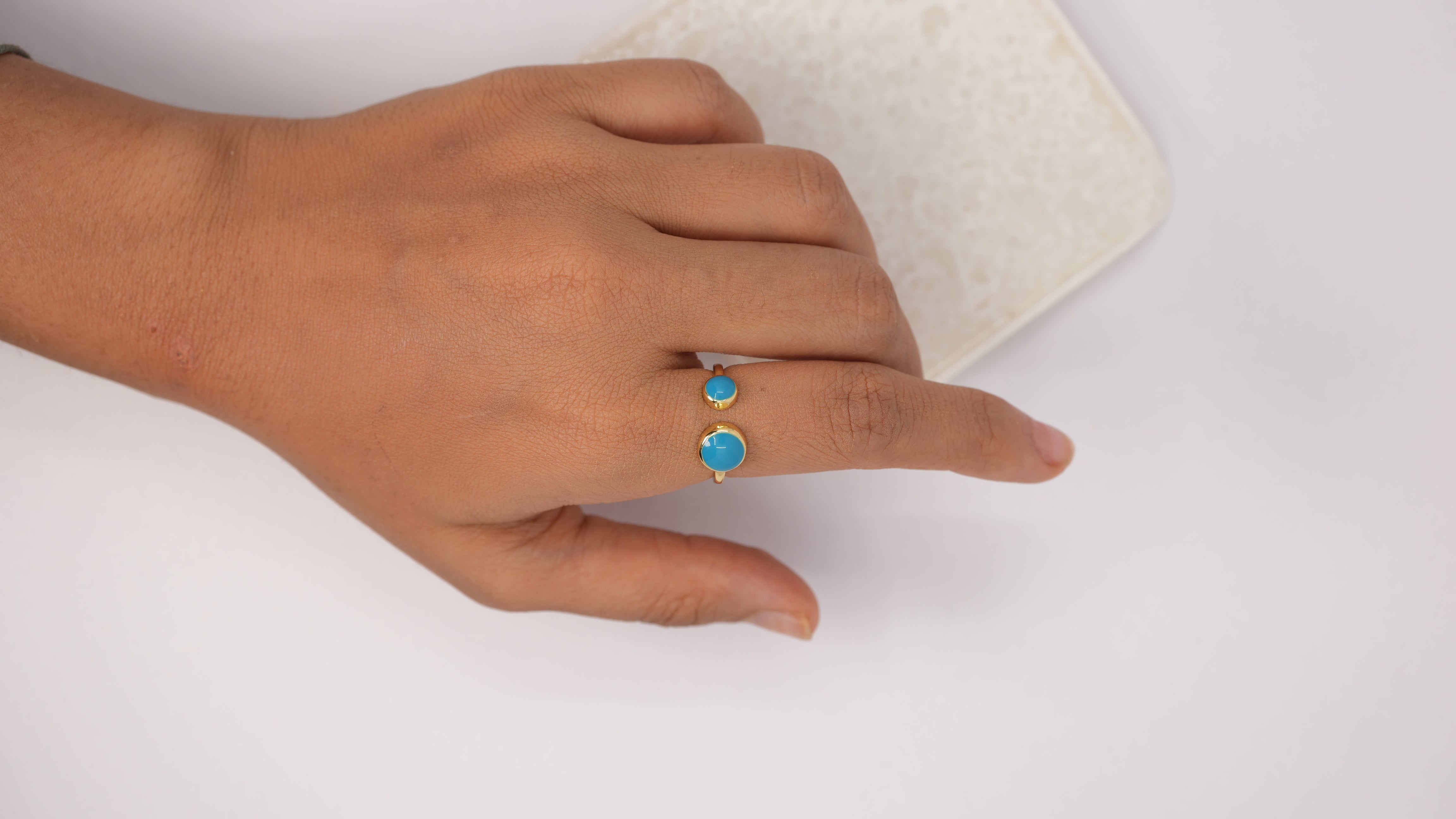 Twin blue ring