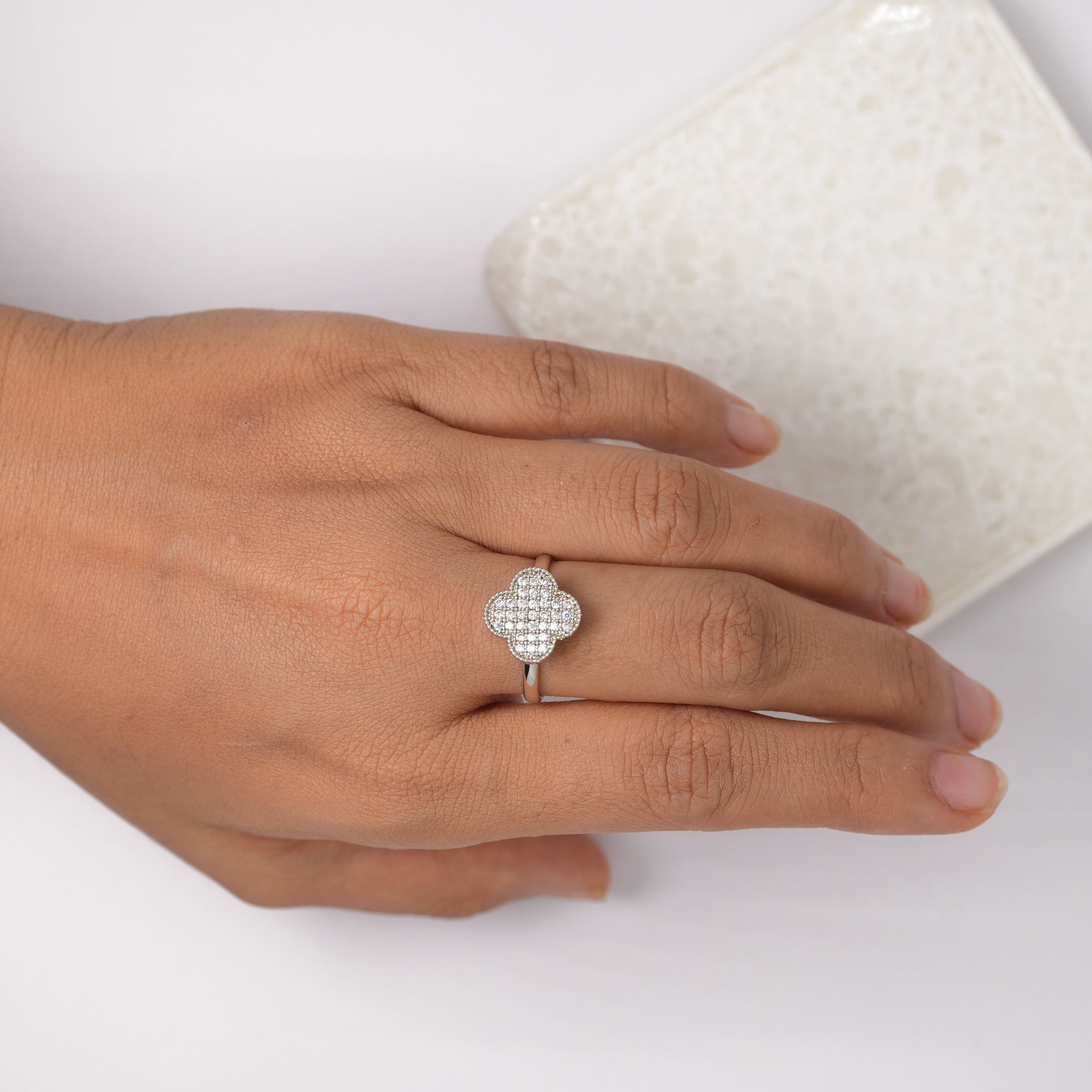 Clover Silver Ring