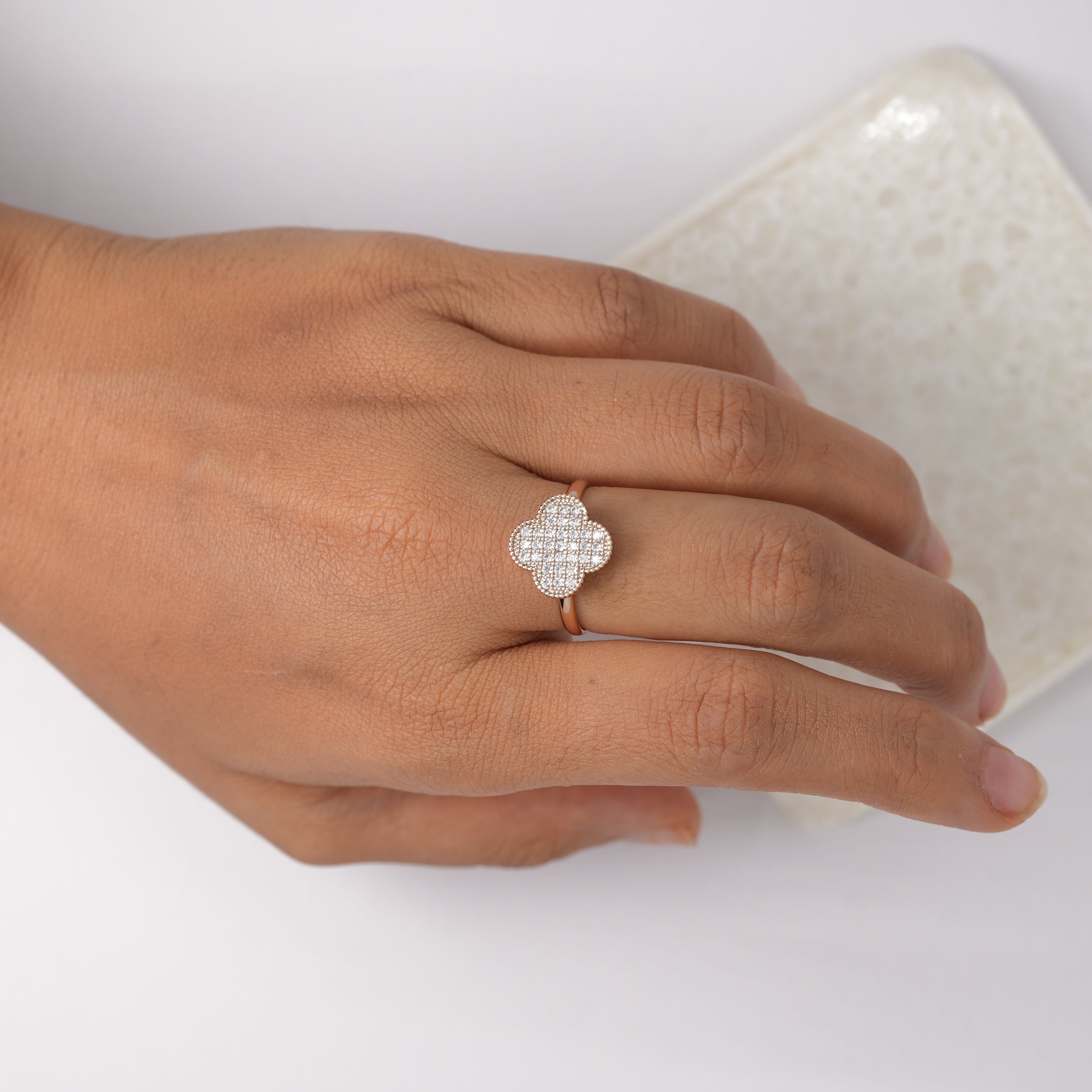 Clover Rosegold Ring