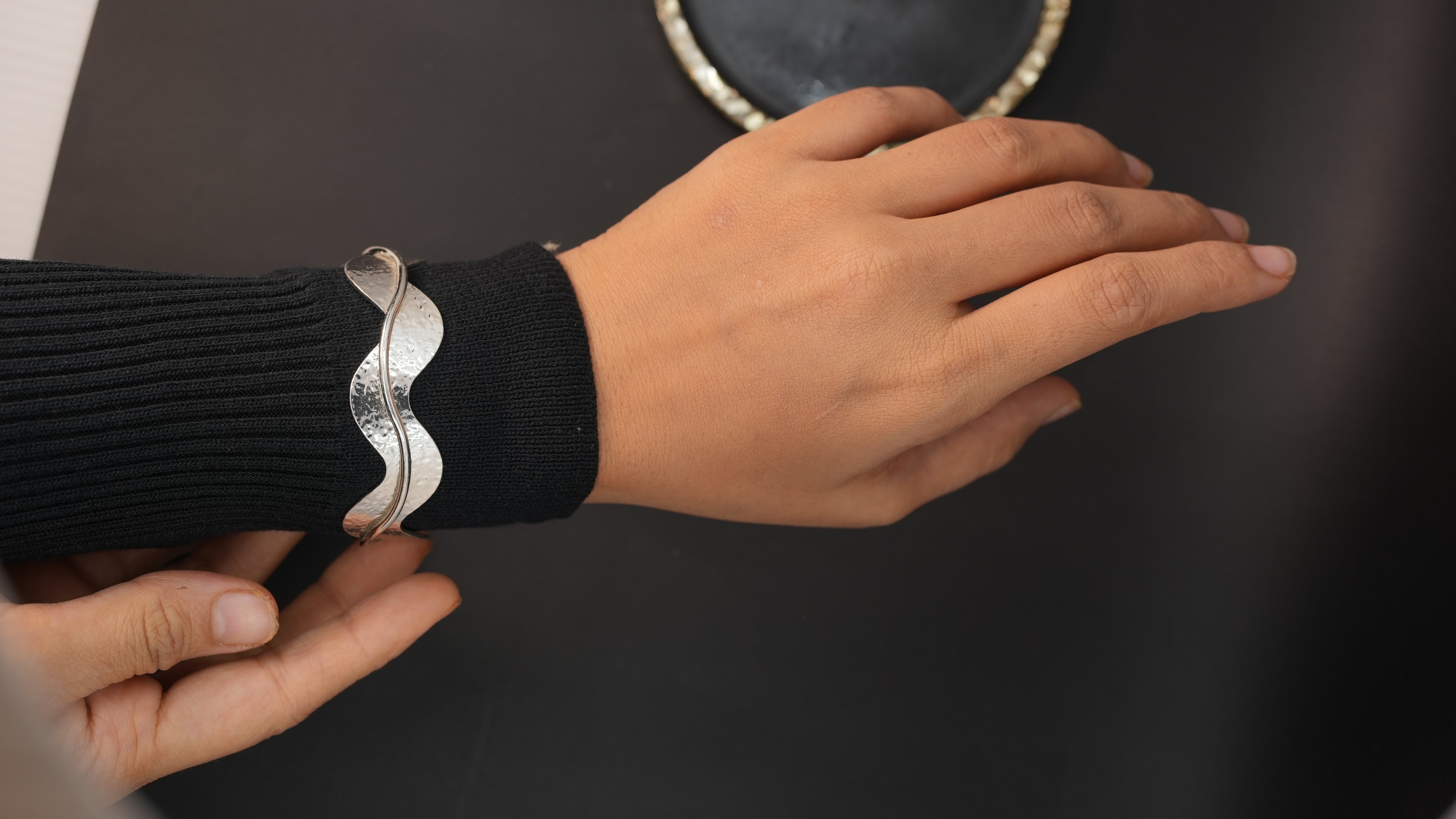 Wavy Silver Cuff