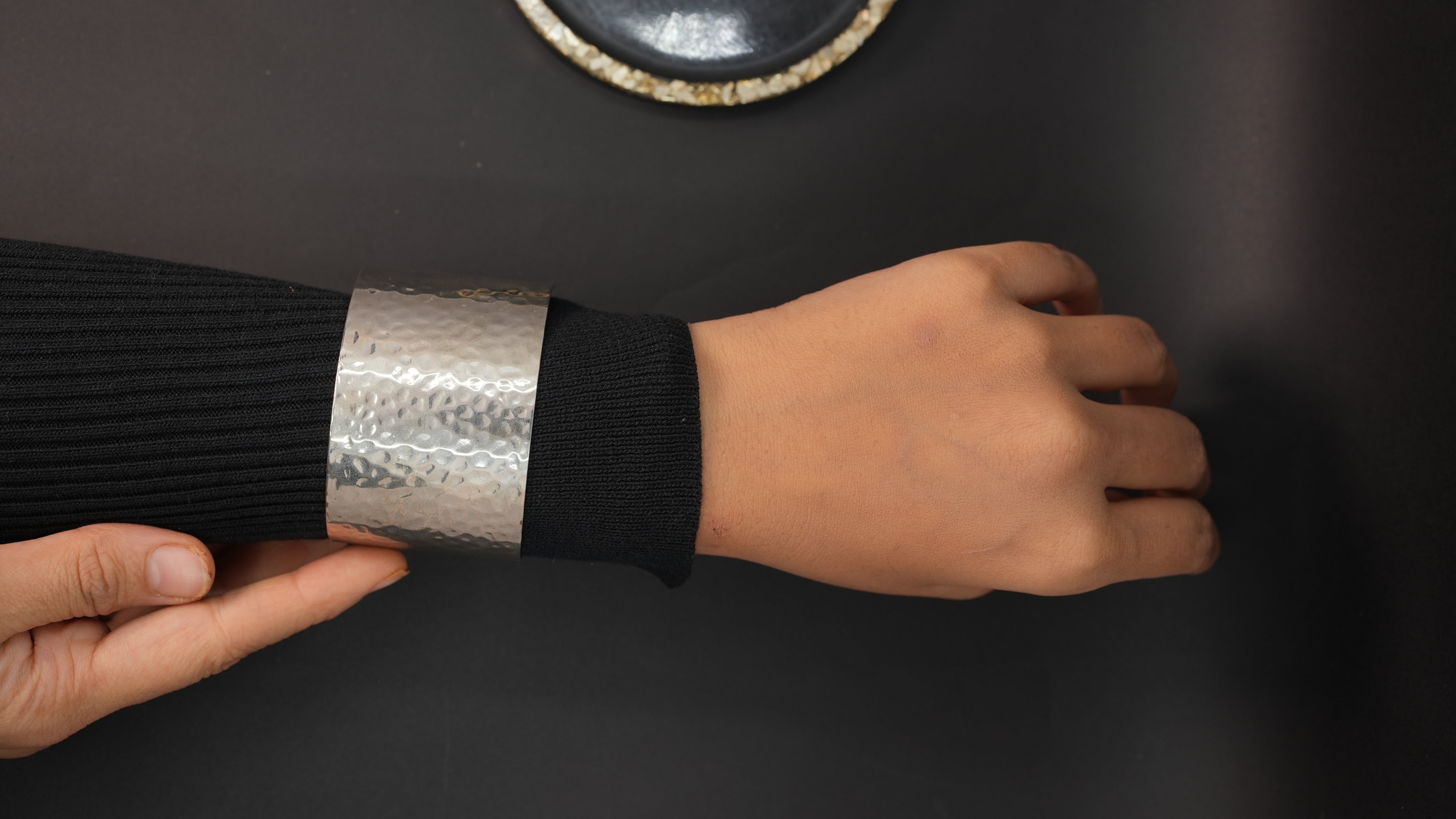Silver Beaten Cuff