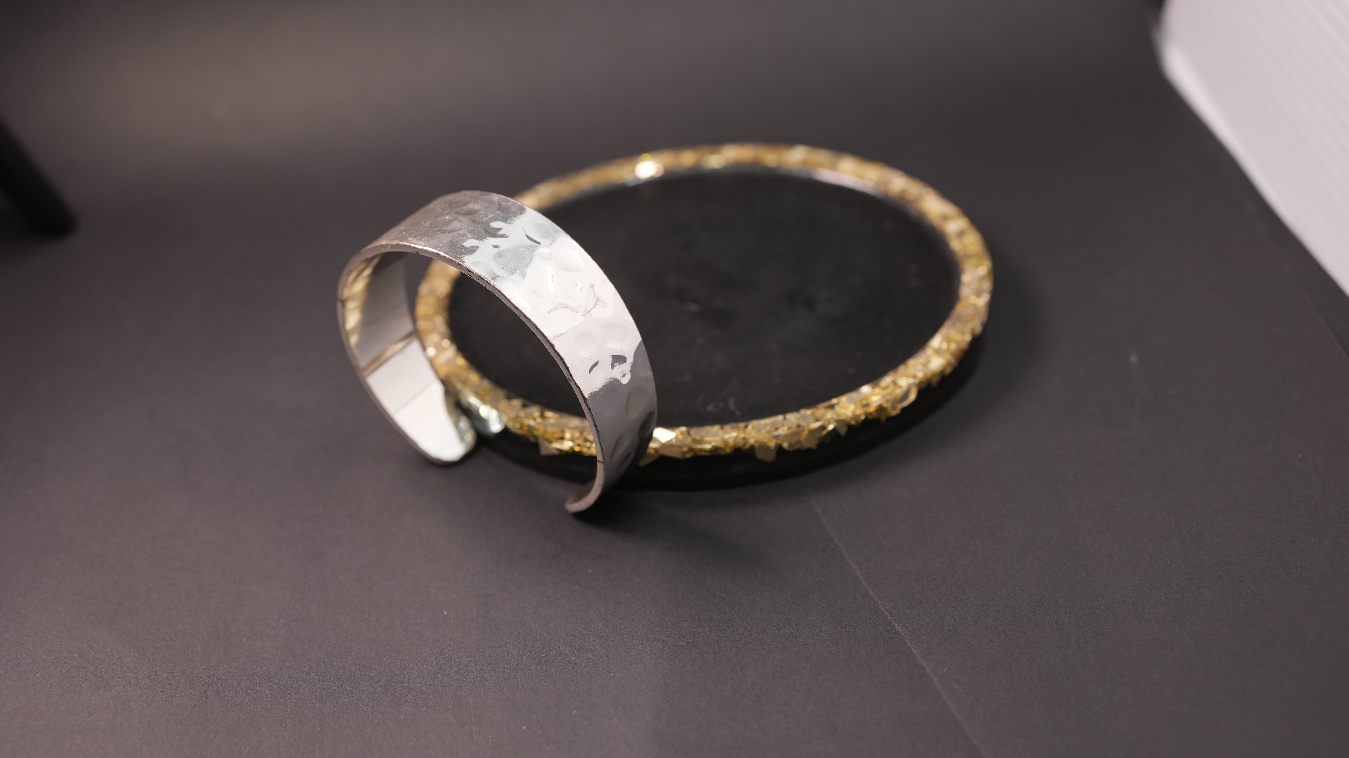 Curry Silver Beaten Cuff