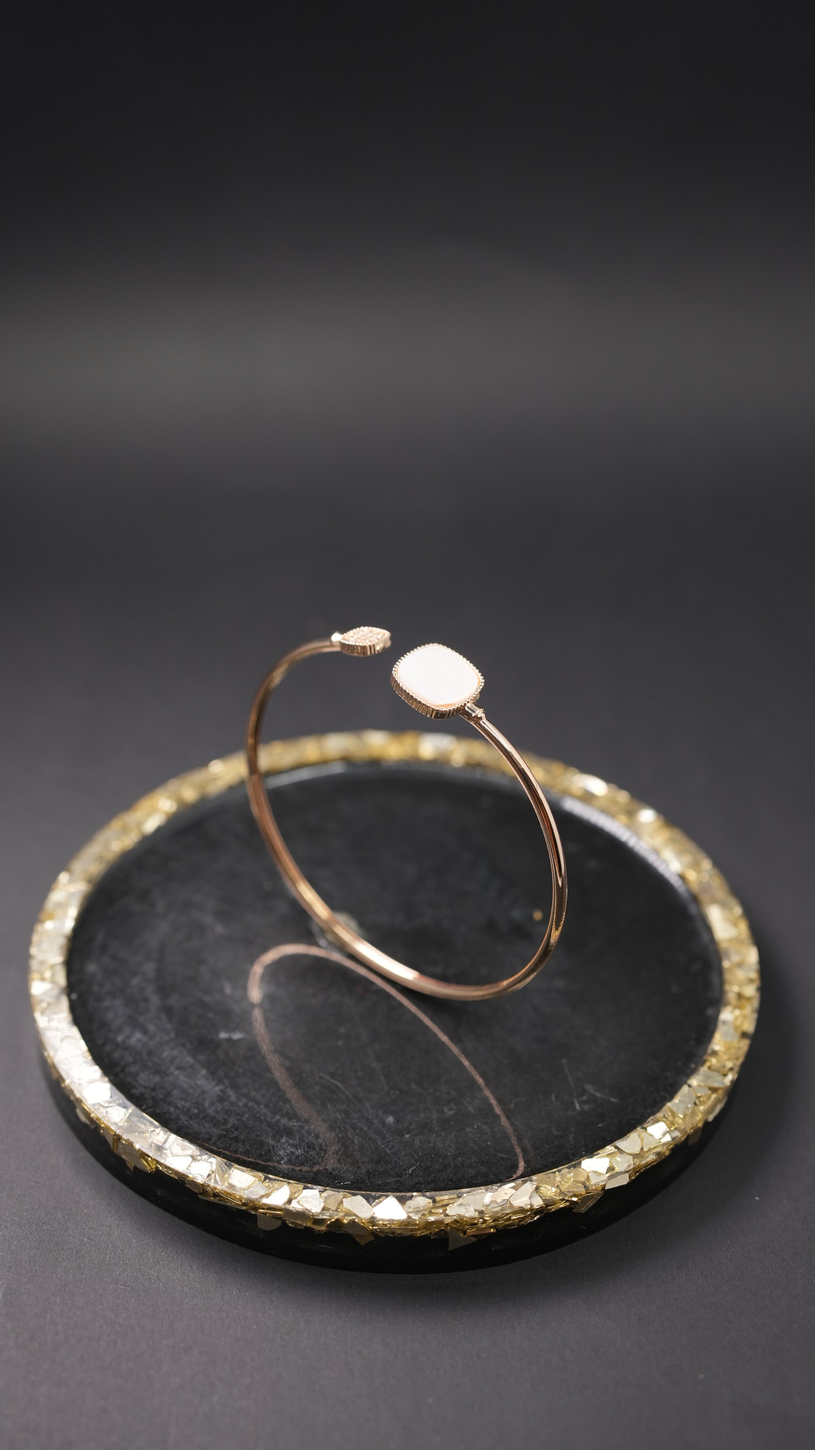 Square Studded Gold Cuff