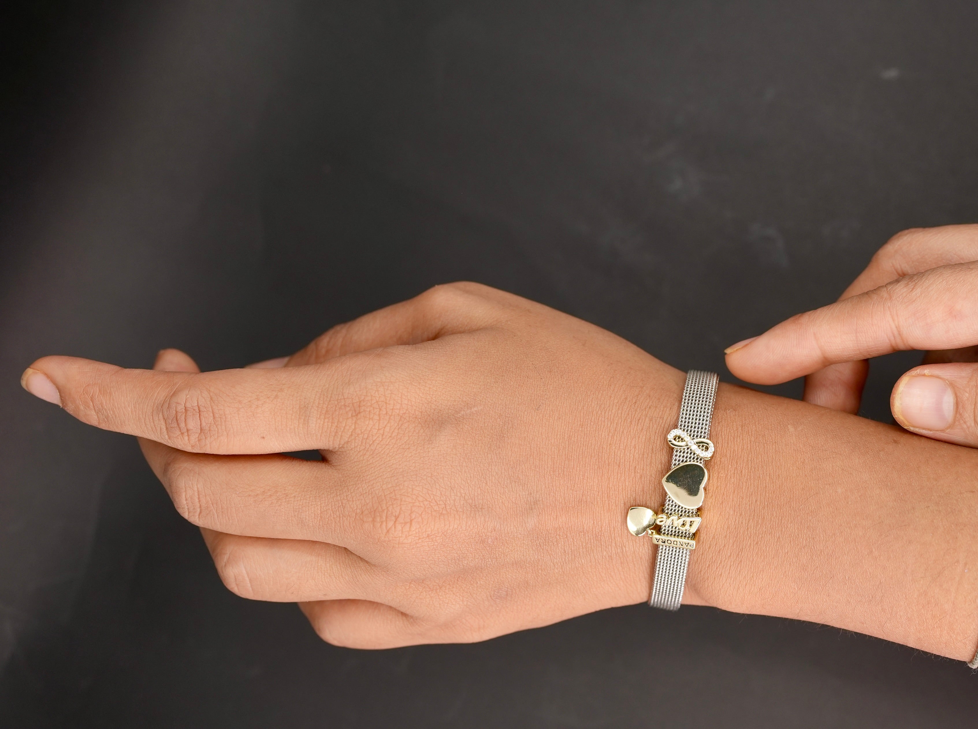 Silver belt charm