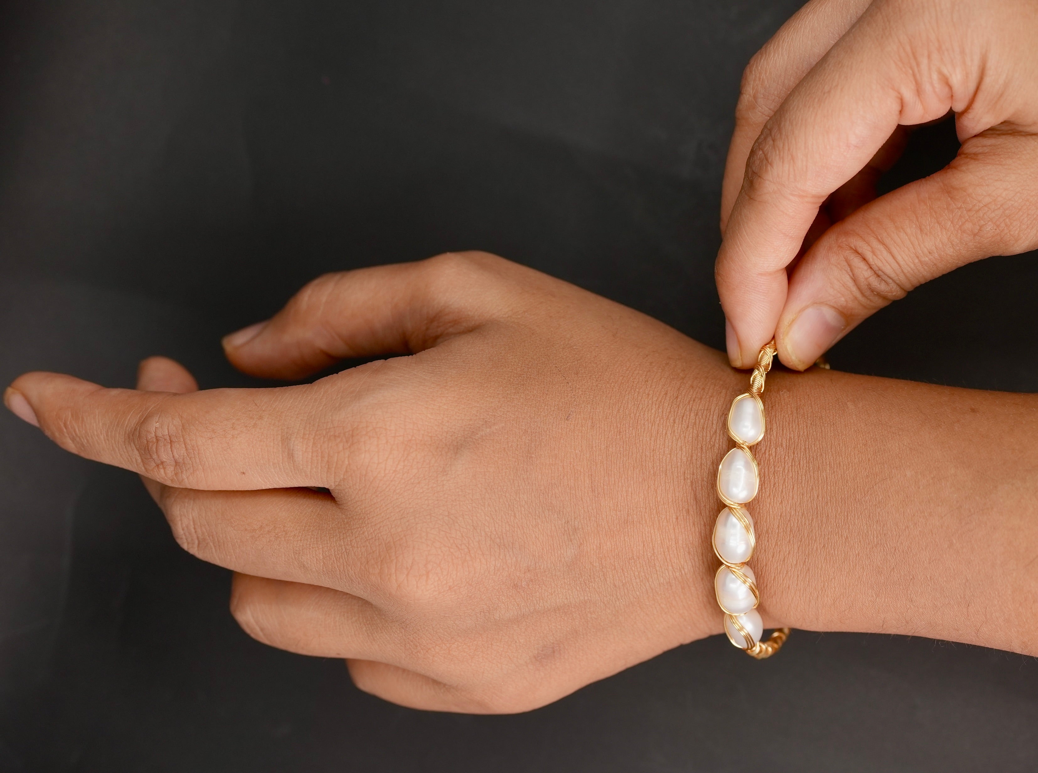 Pearl embrace cuff