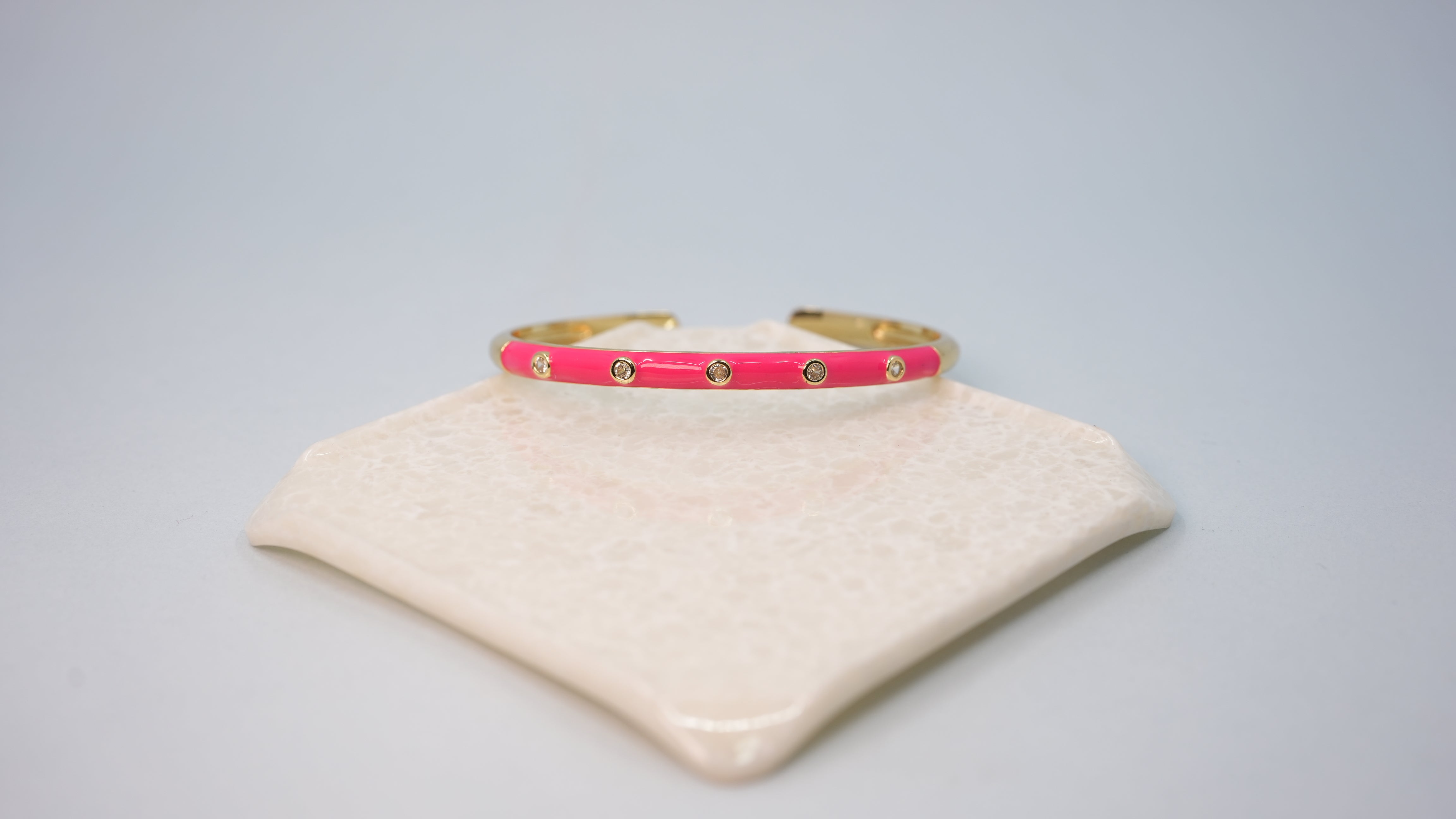 Sorbet Stone Hot Pink Cuff