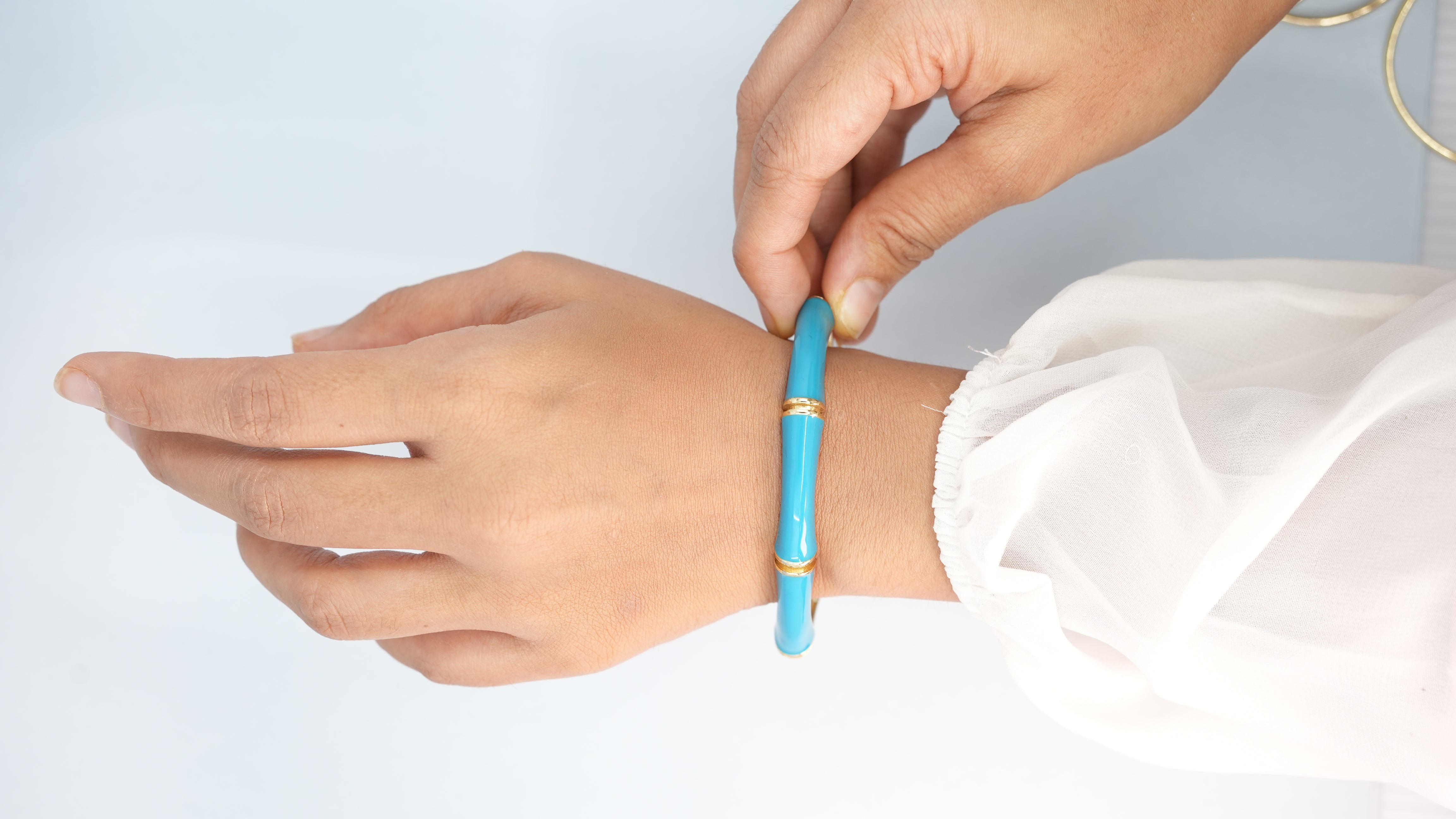 Bamboo Blue Cuff