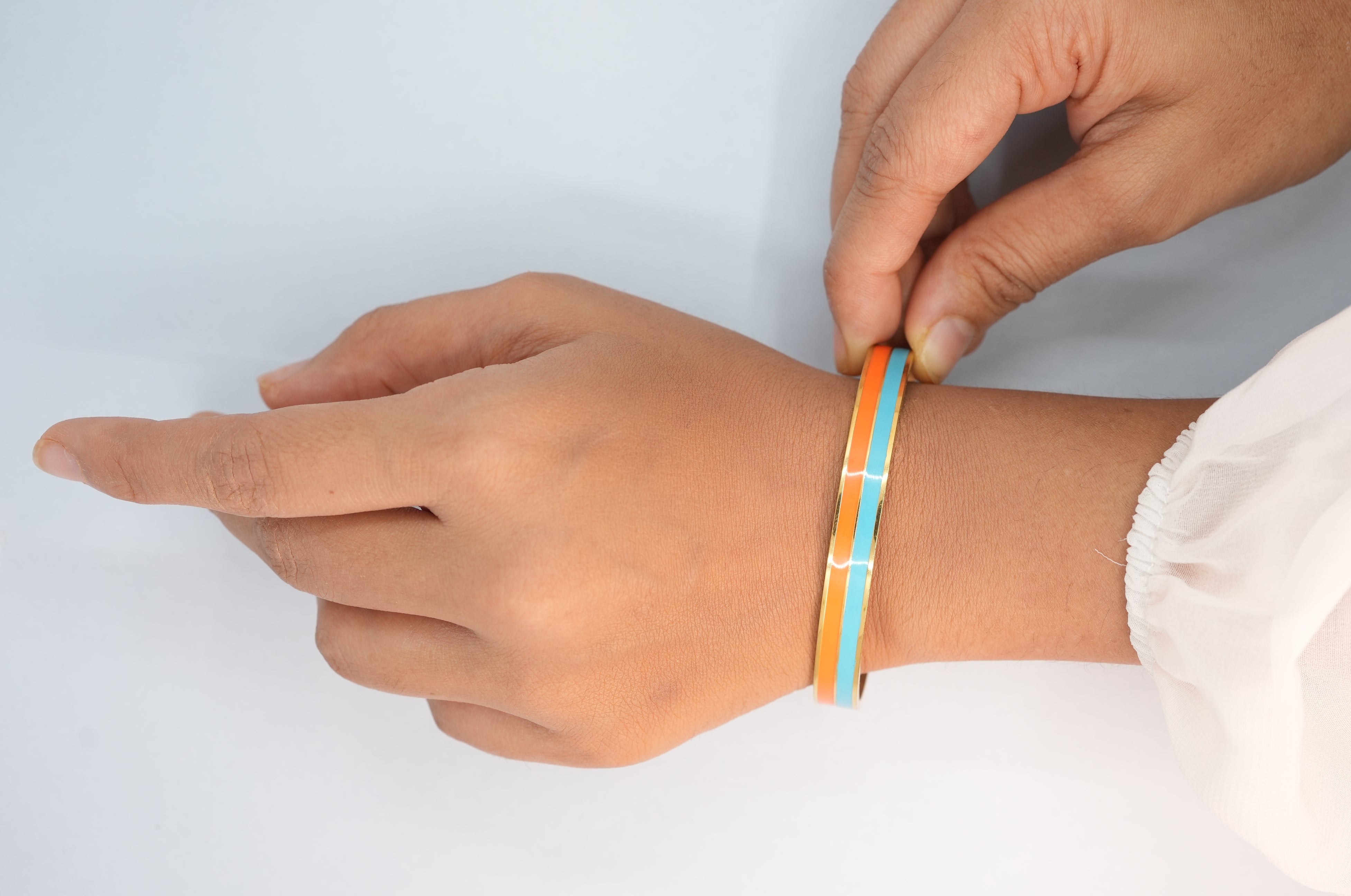 Twin Tone (Orange-Blue)Cuff