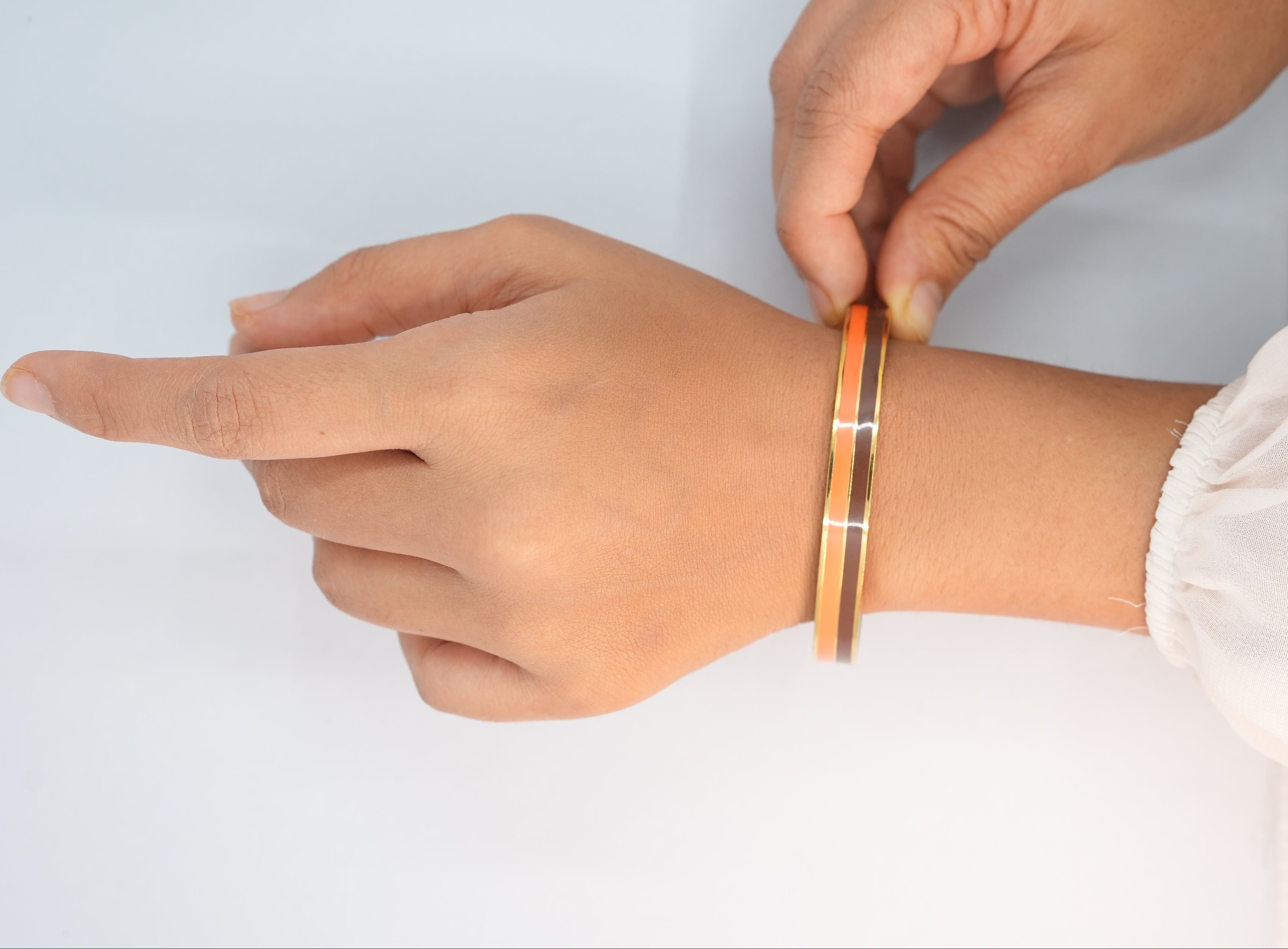 Twin Tone(Orange-Blue)Cuff