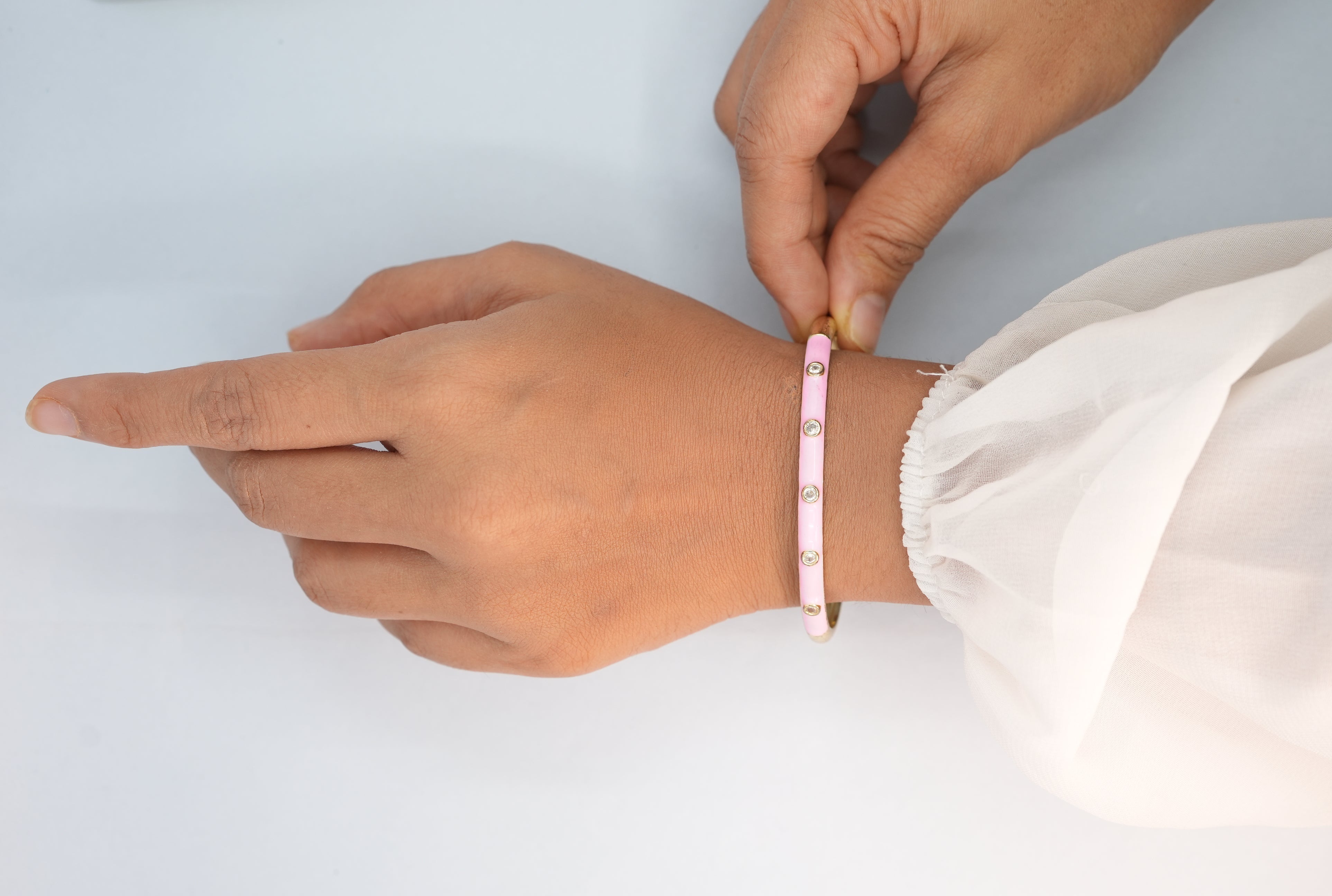 Sorbet Stone Baby Pink Cuff