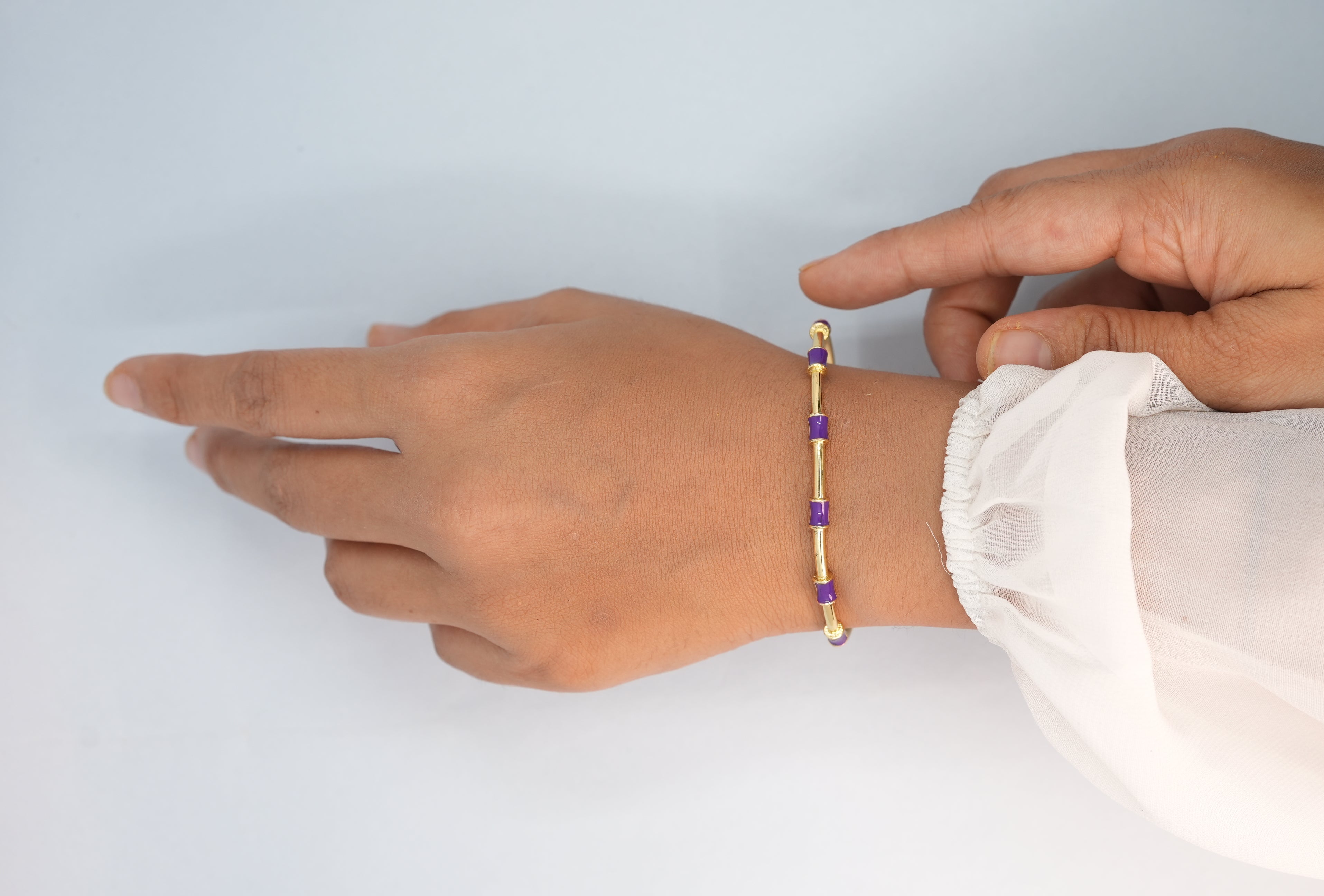 Mini Dot Purple Cuff