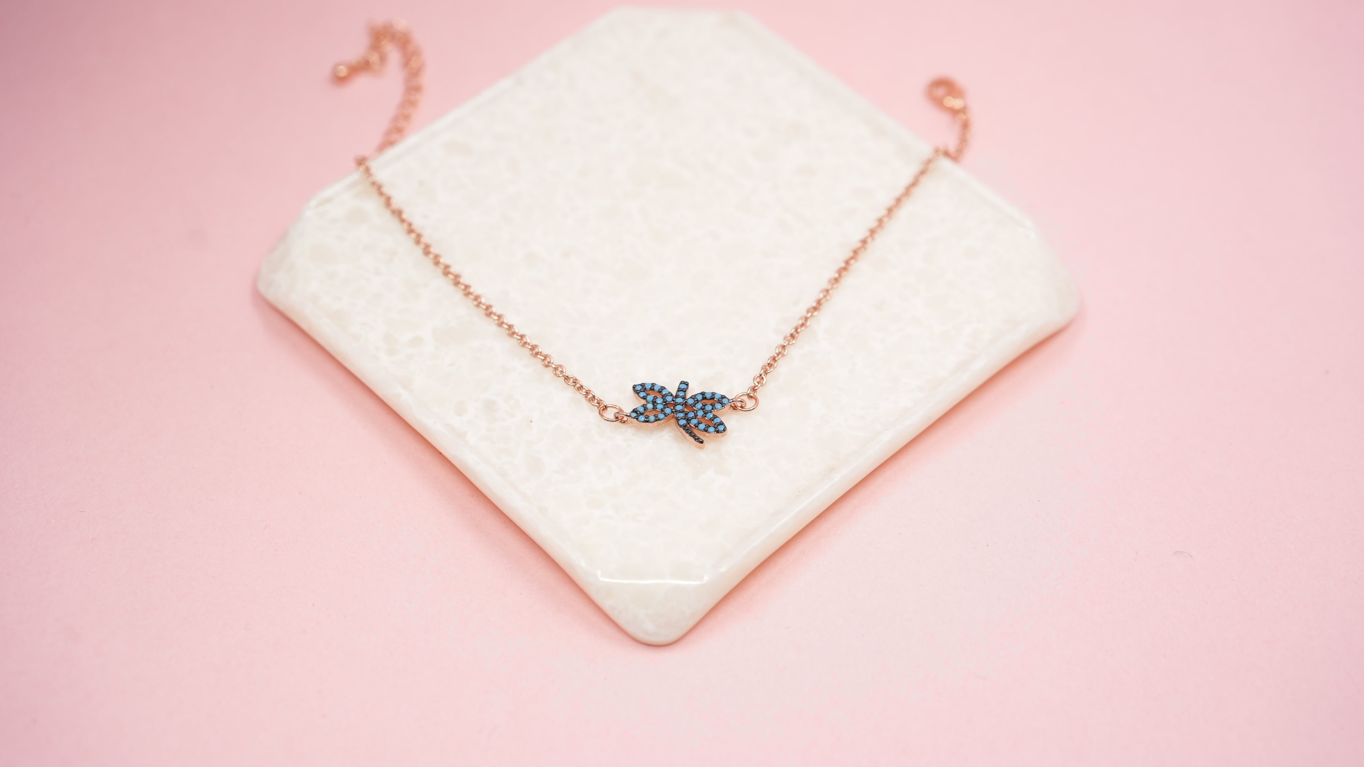 Dragonfly rose gold