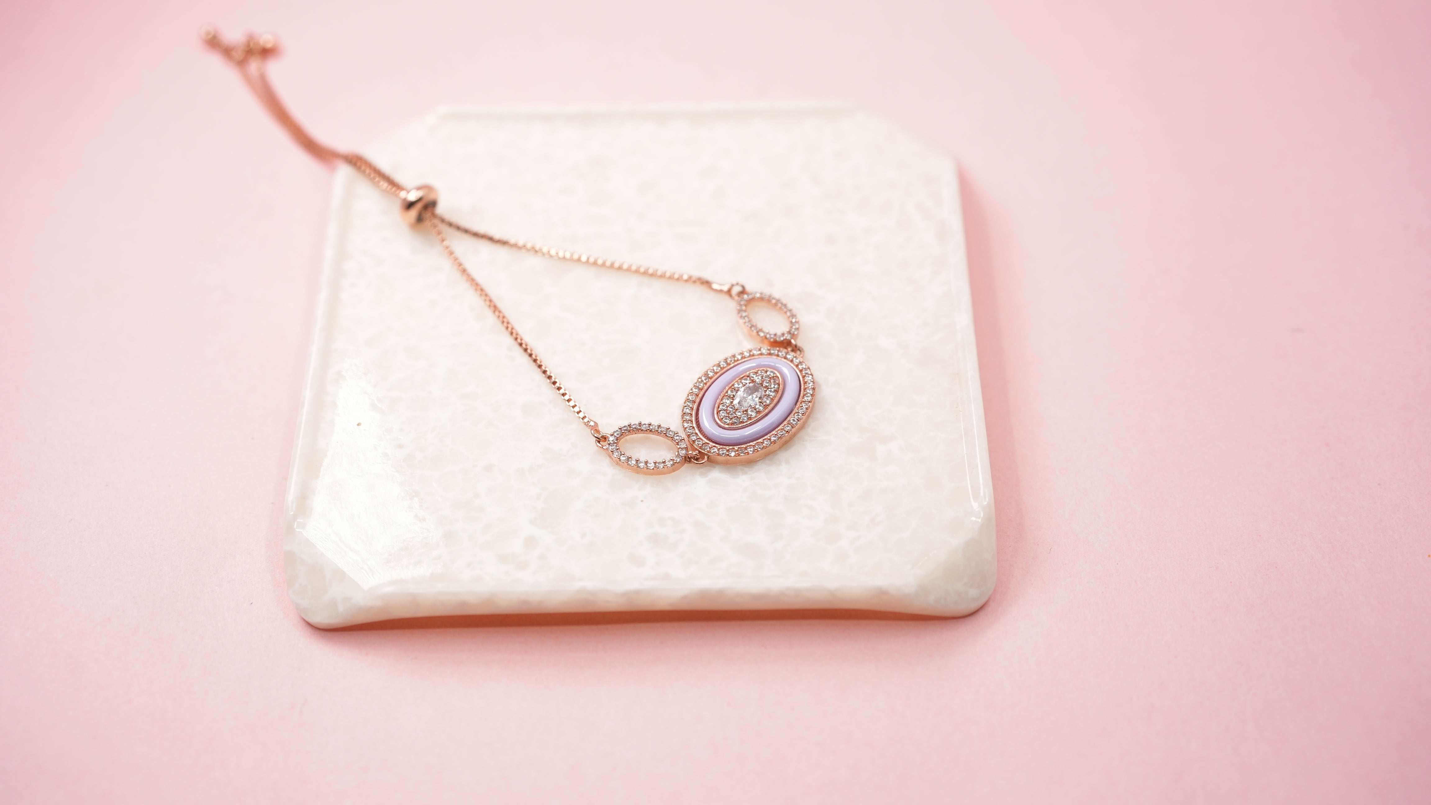 Amethyst glance rose gold