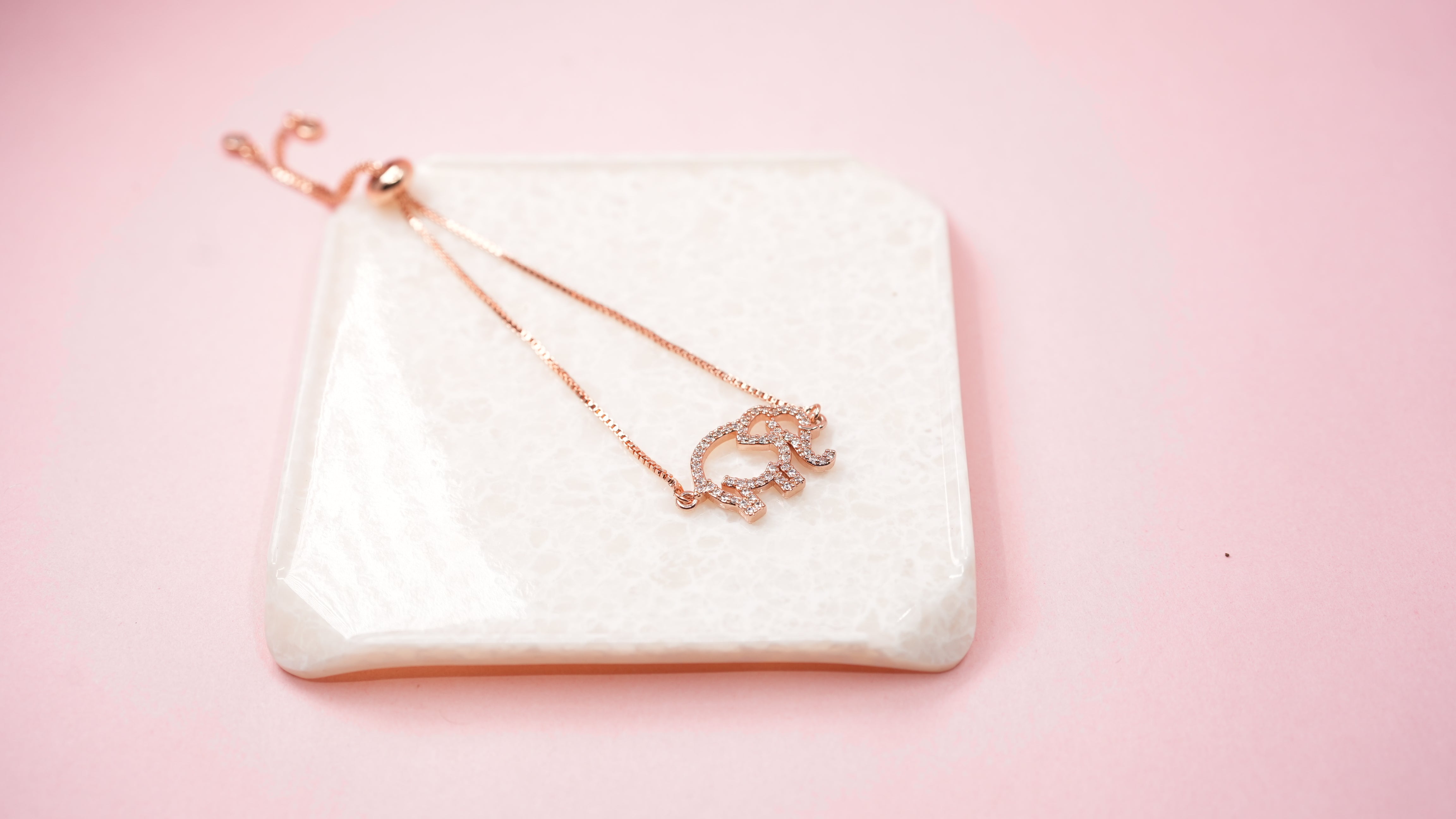 Elephant charm rosegold