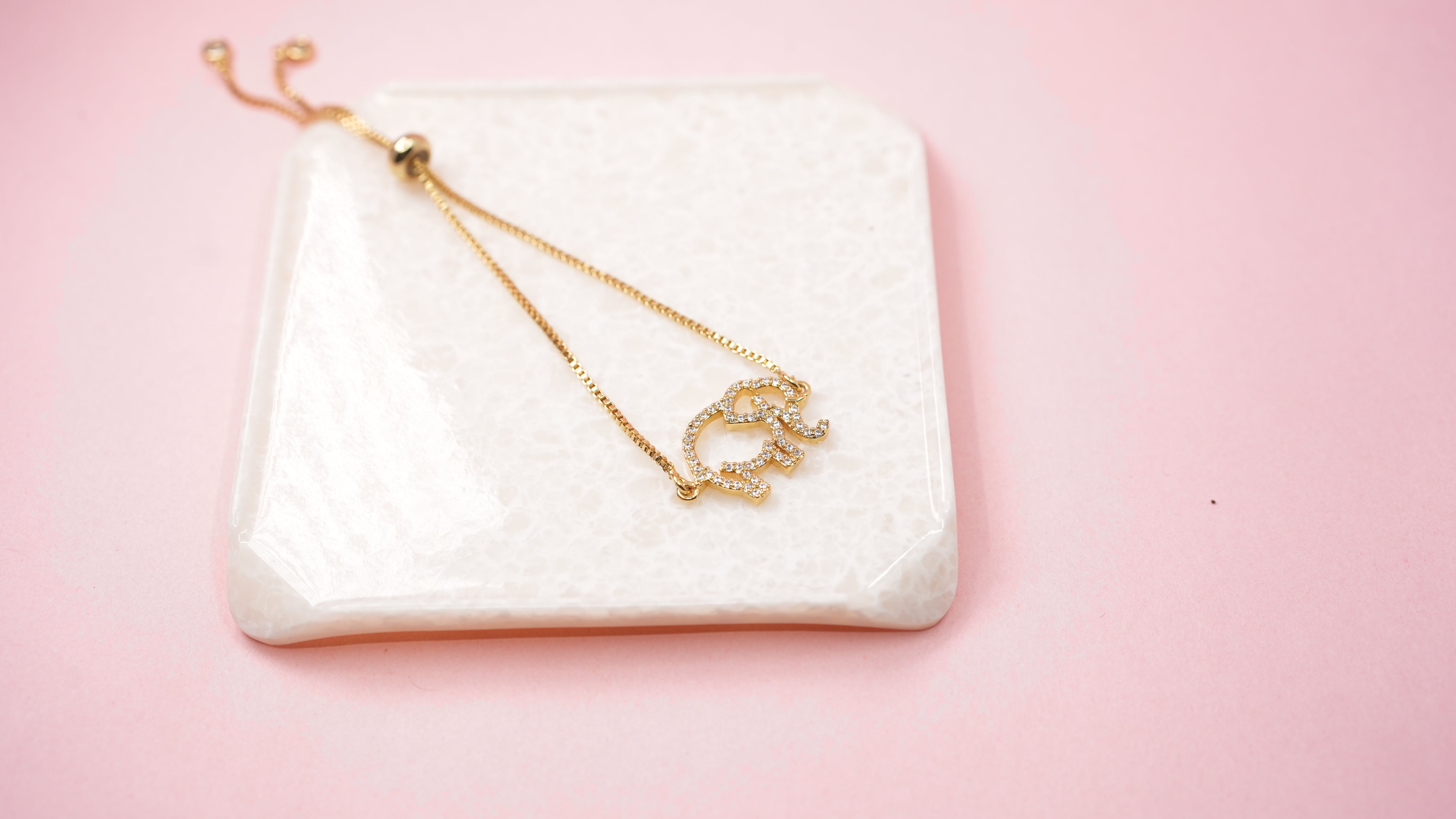 Elephant charm golden