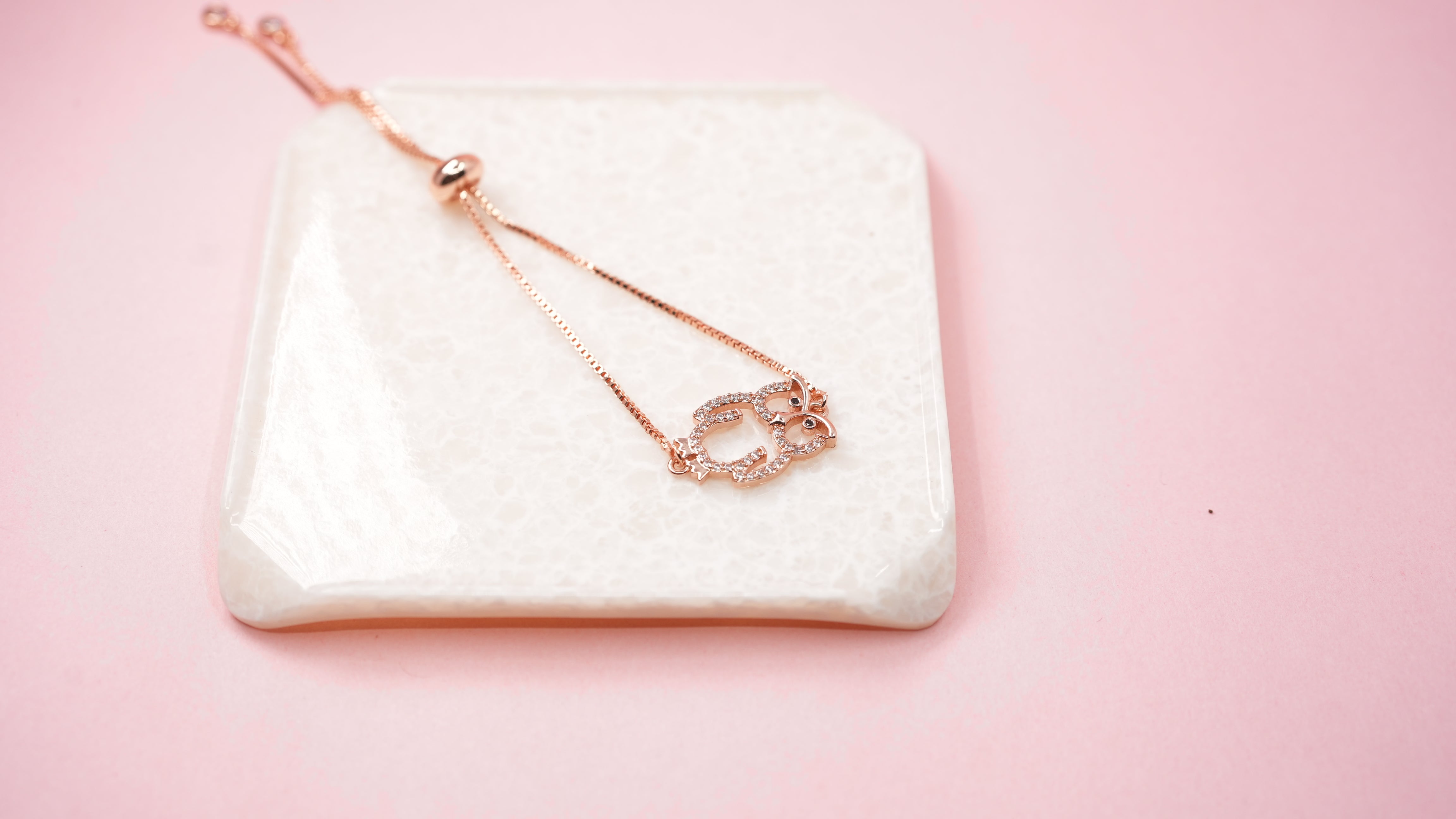 Owl charm rosegold