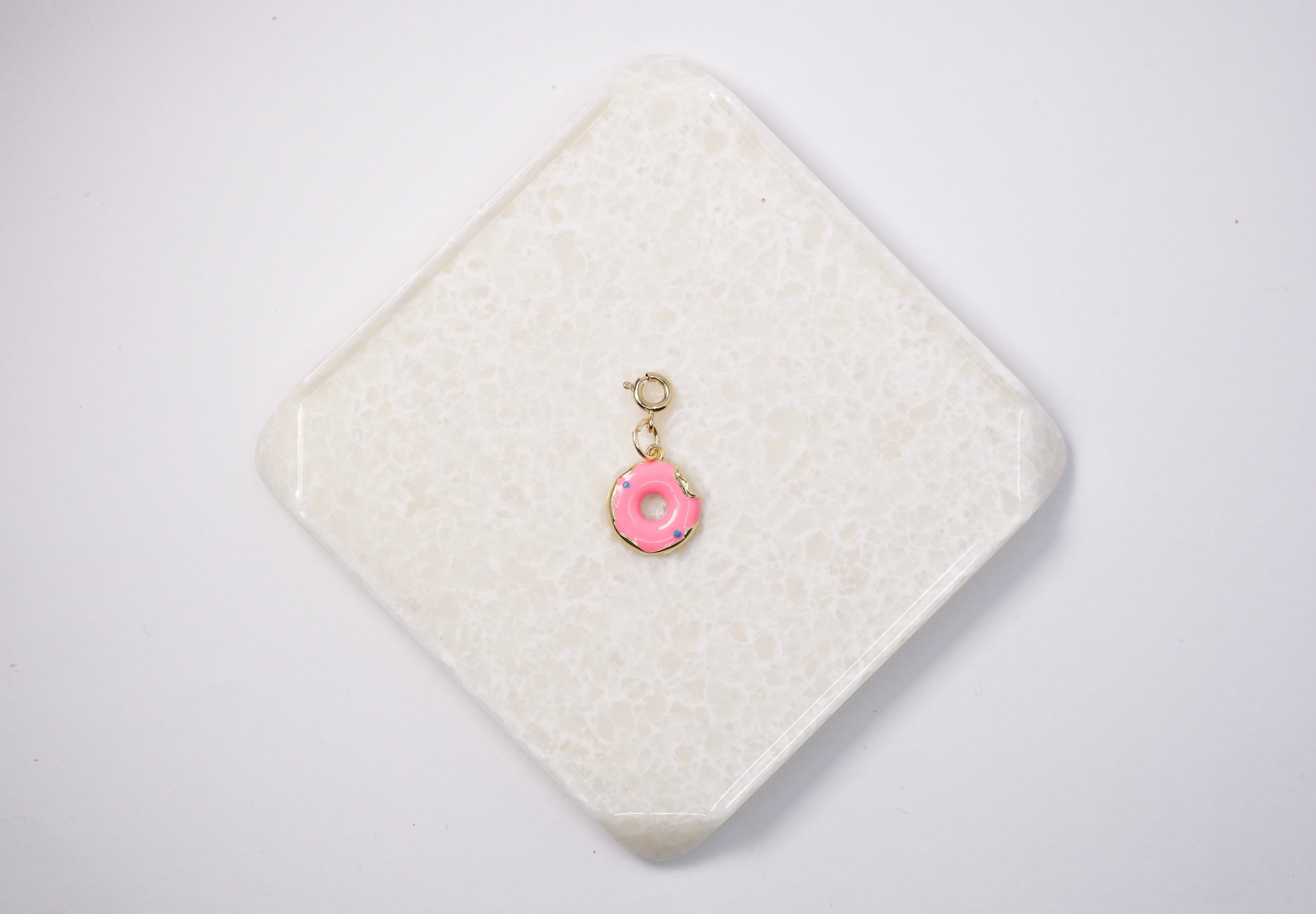 Pink donut sweet treat charm