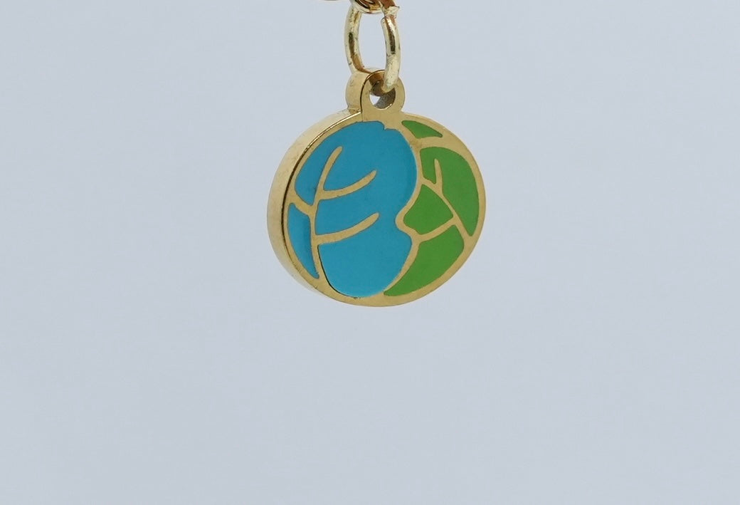 Earth heart charm