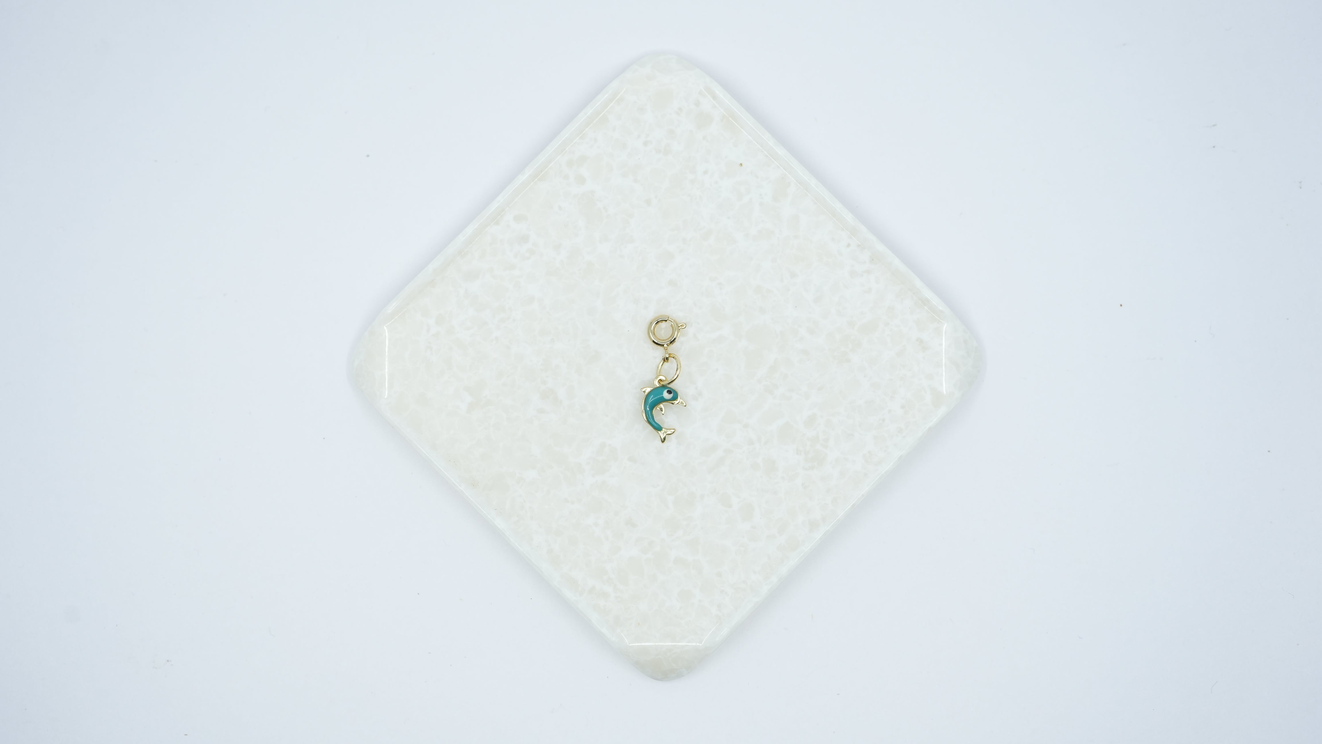 Ocean blue dolphin charm