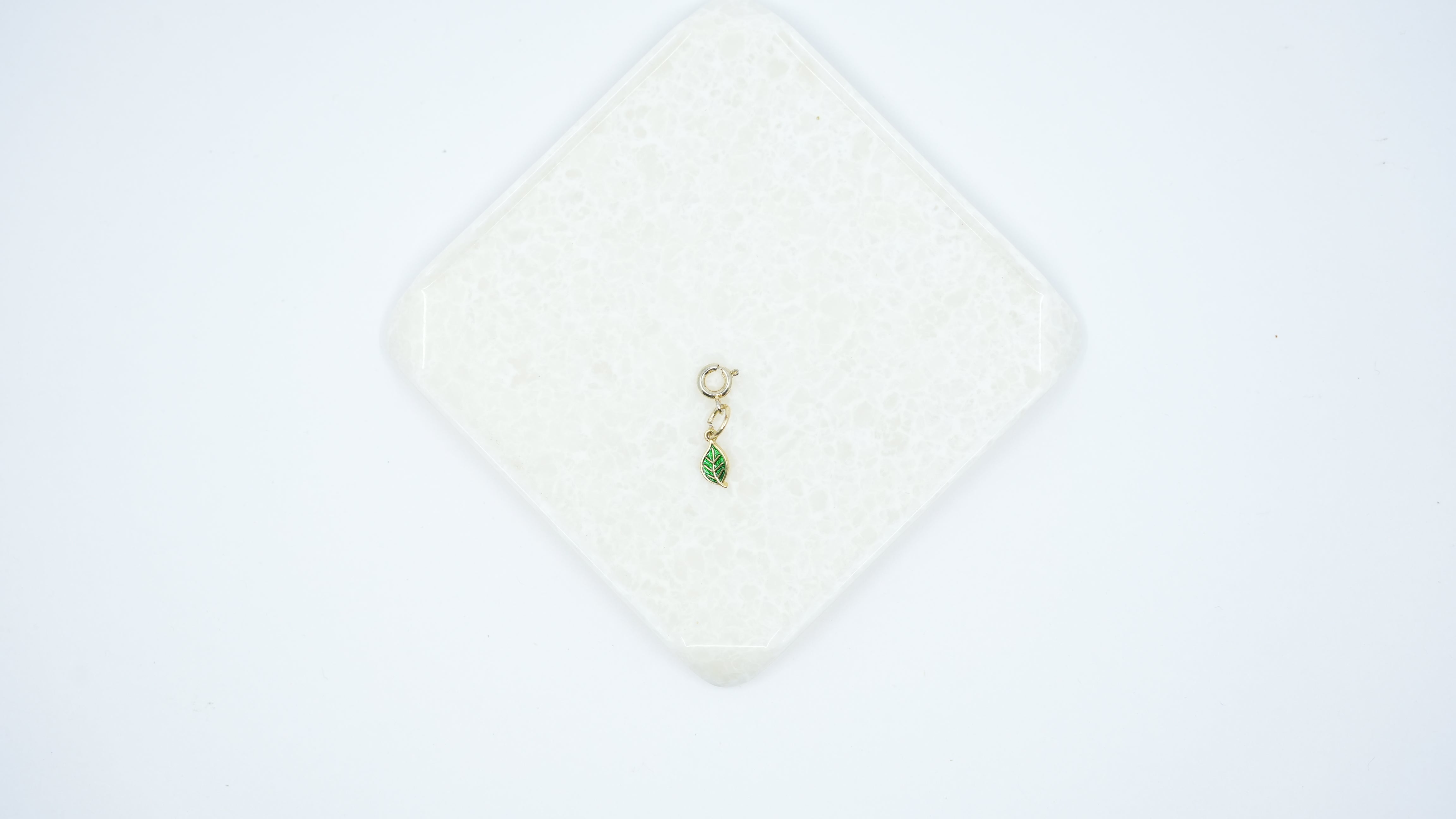 Emerald Leaf Charm