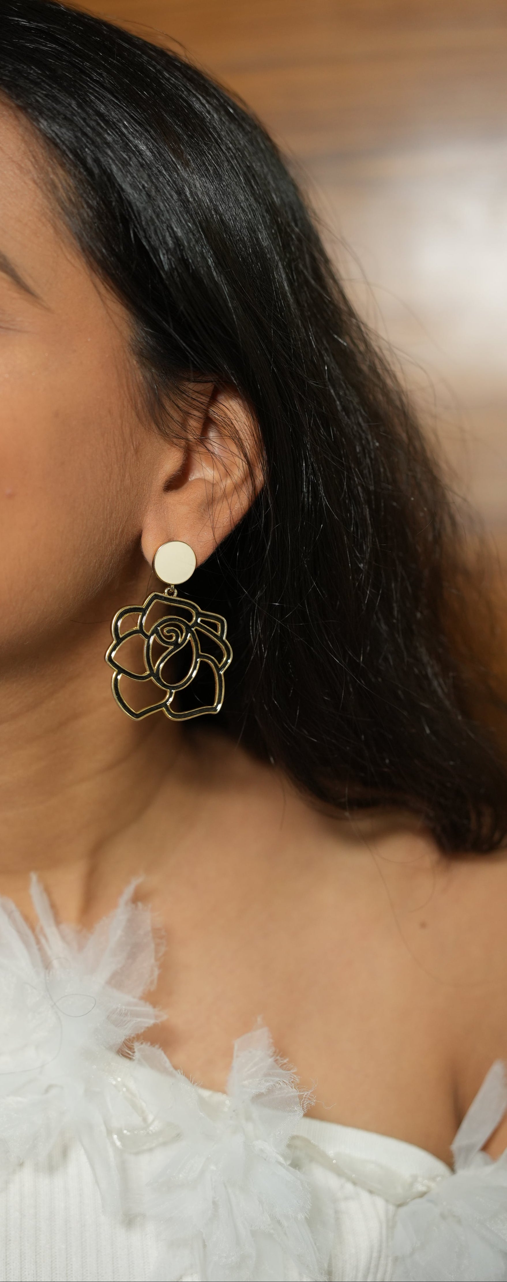 Black Cutwork Rose