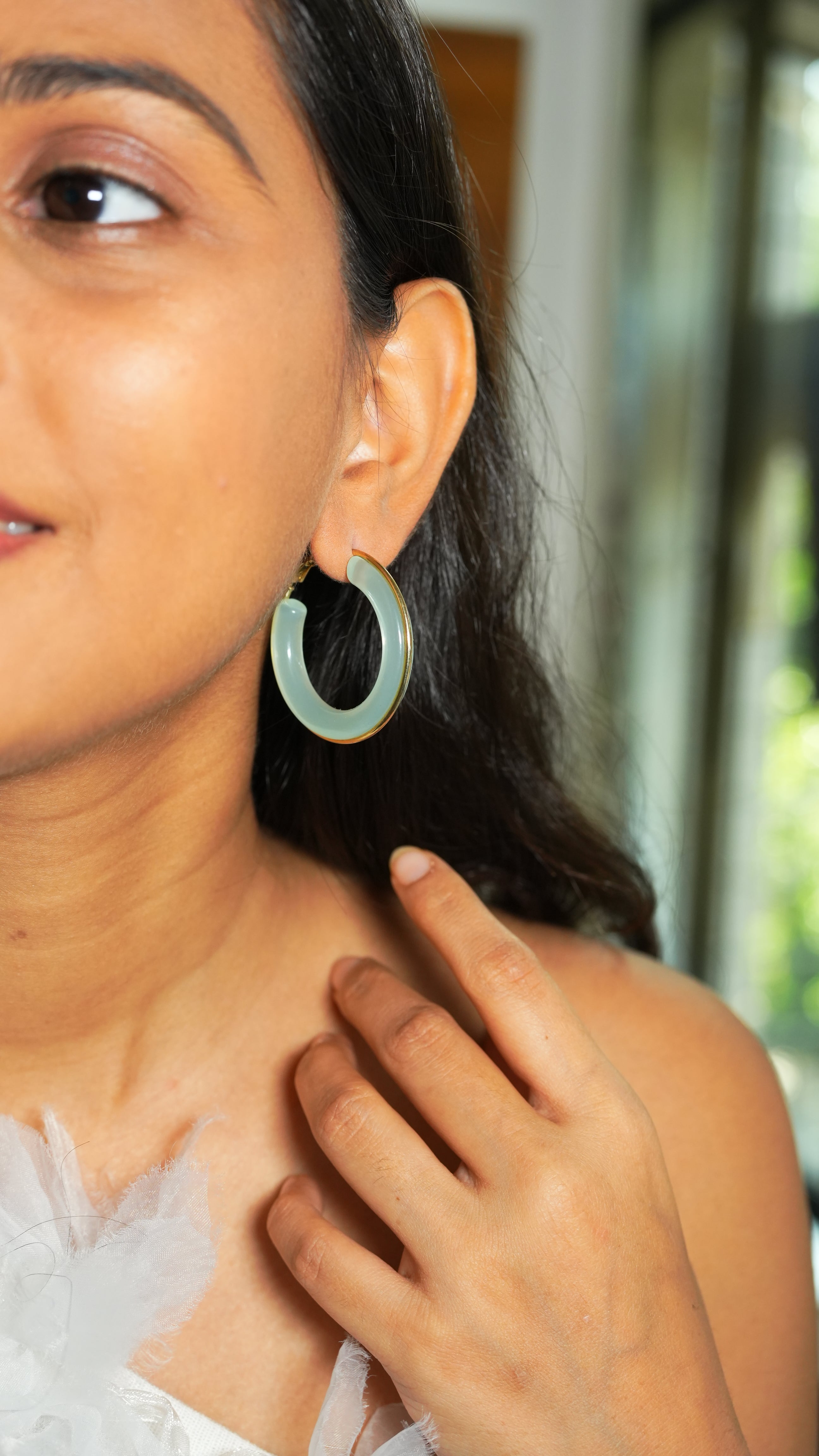 Ceramic Ocean Hoops