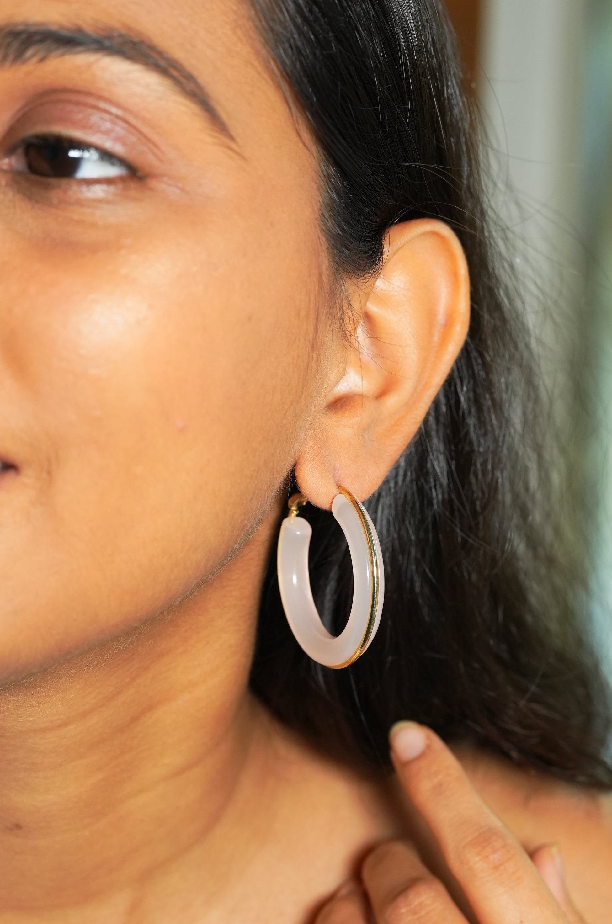 Ceramic blush hoops