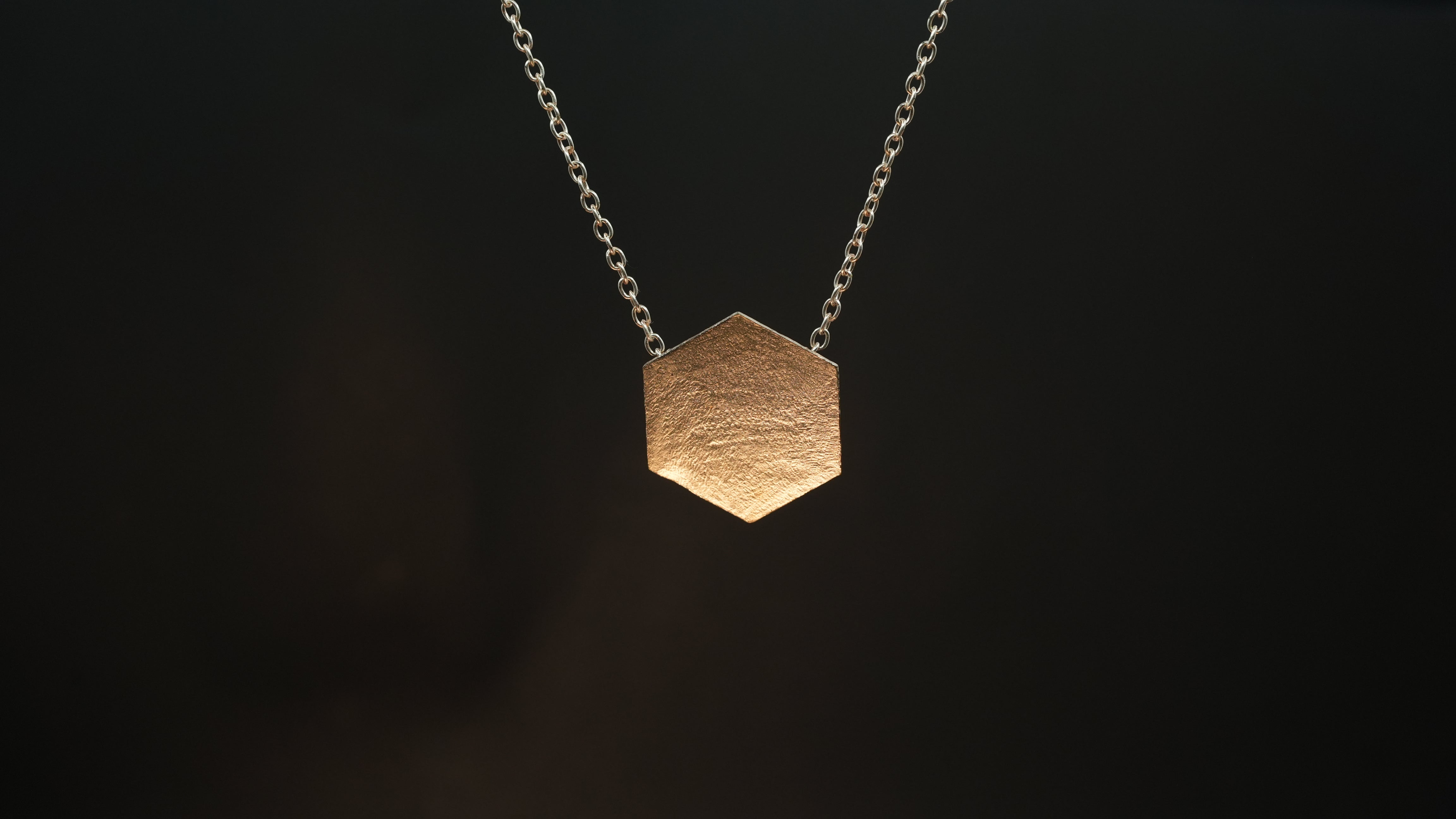 Hexagon flat Rose gold