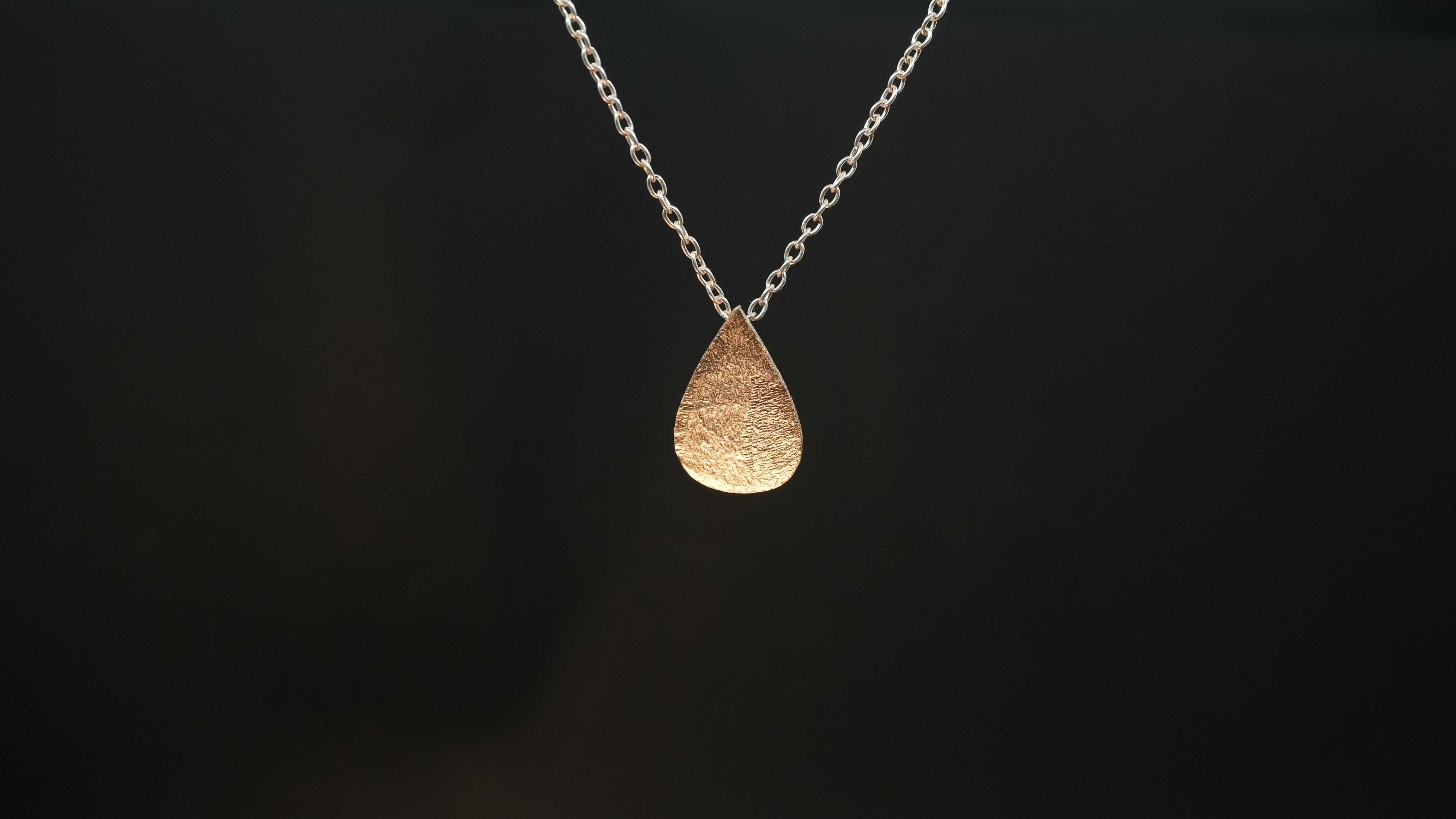 Dew drop flat Rose gold