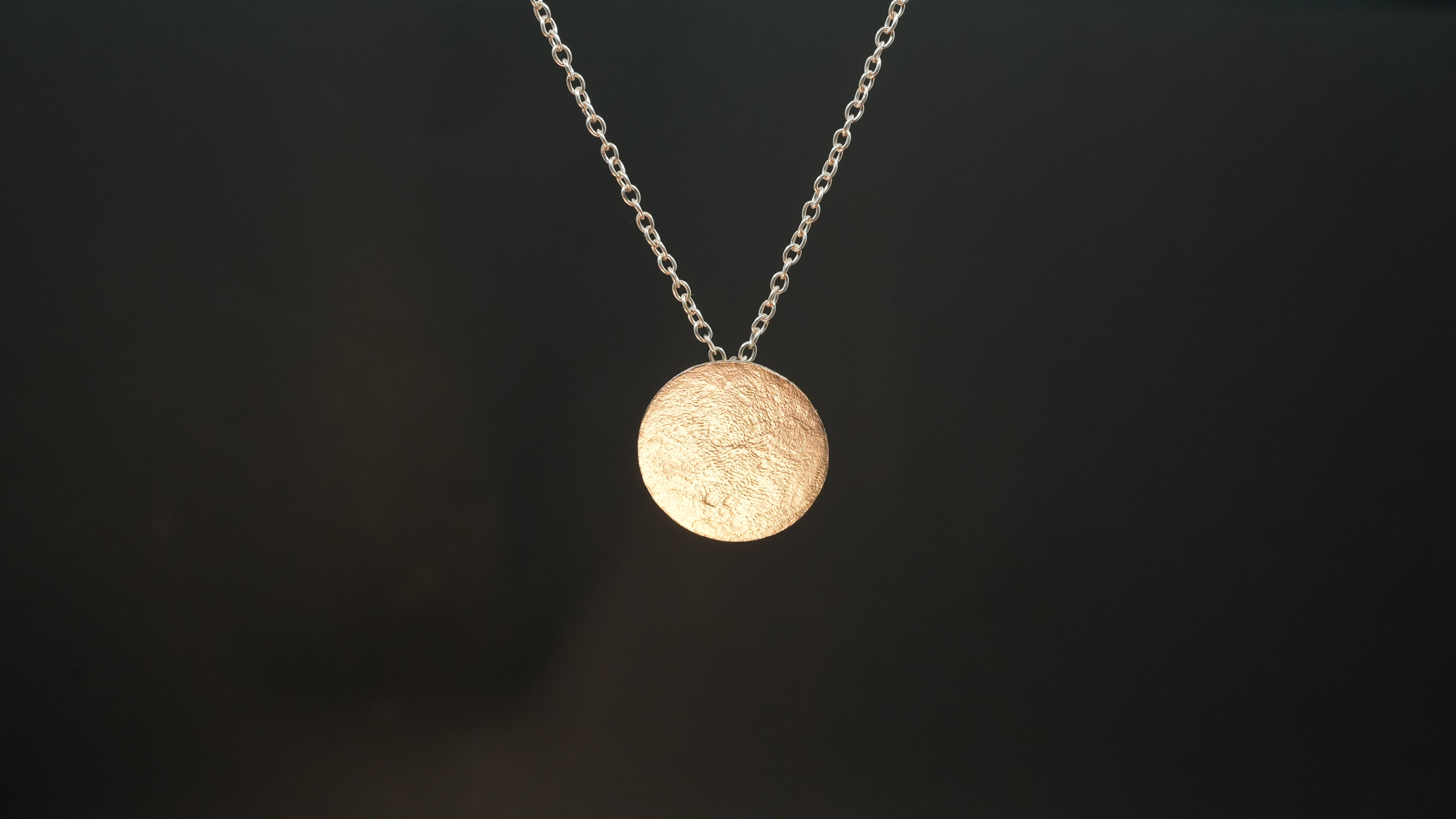 Circle coin rosegold flat