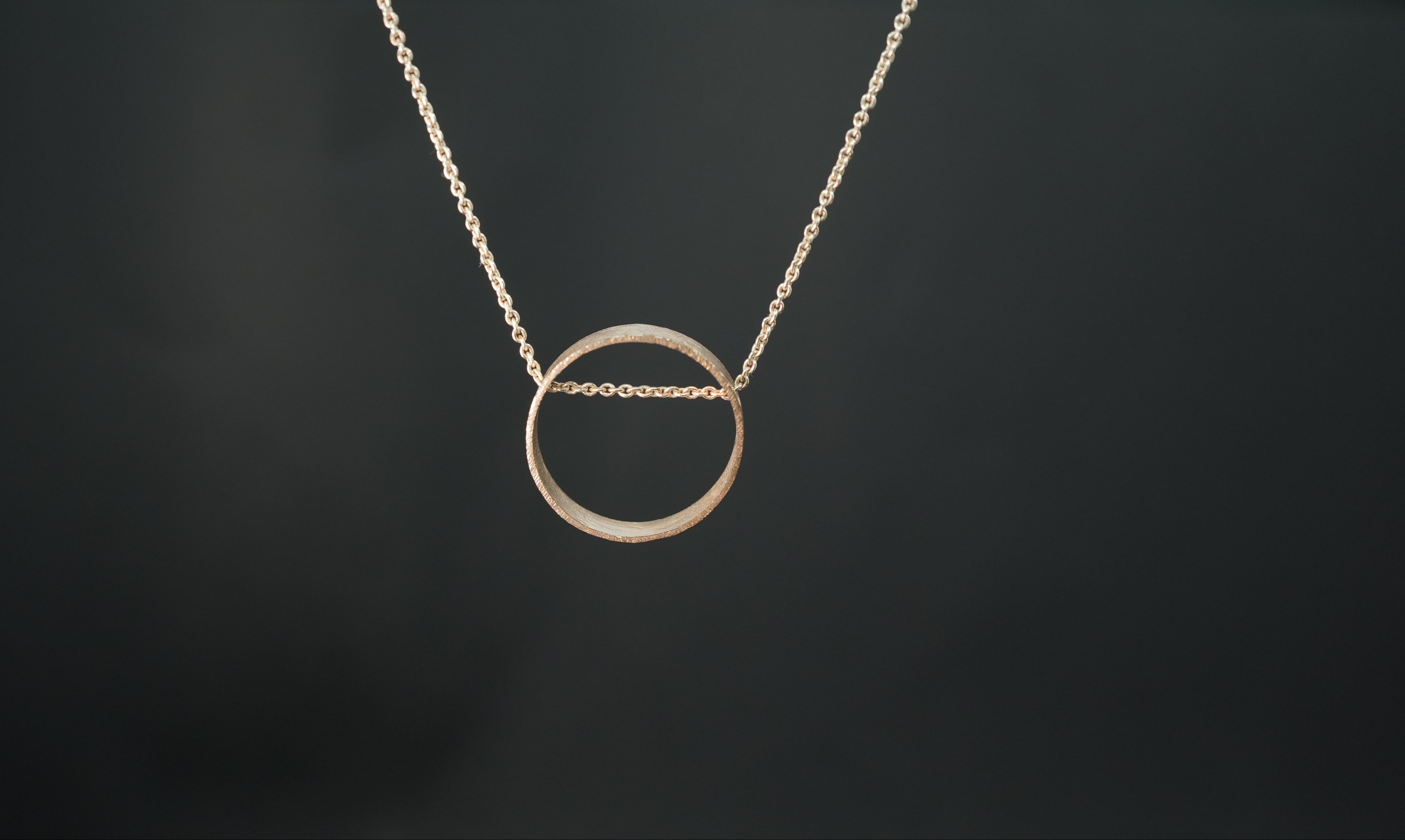 Circle coin hallow rose gold