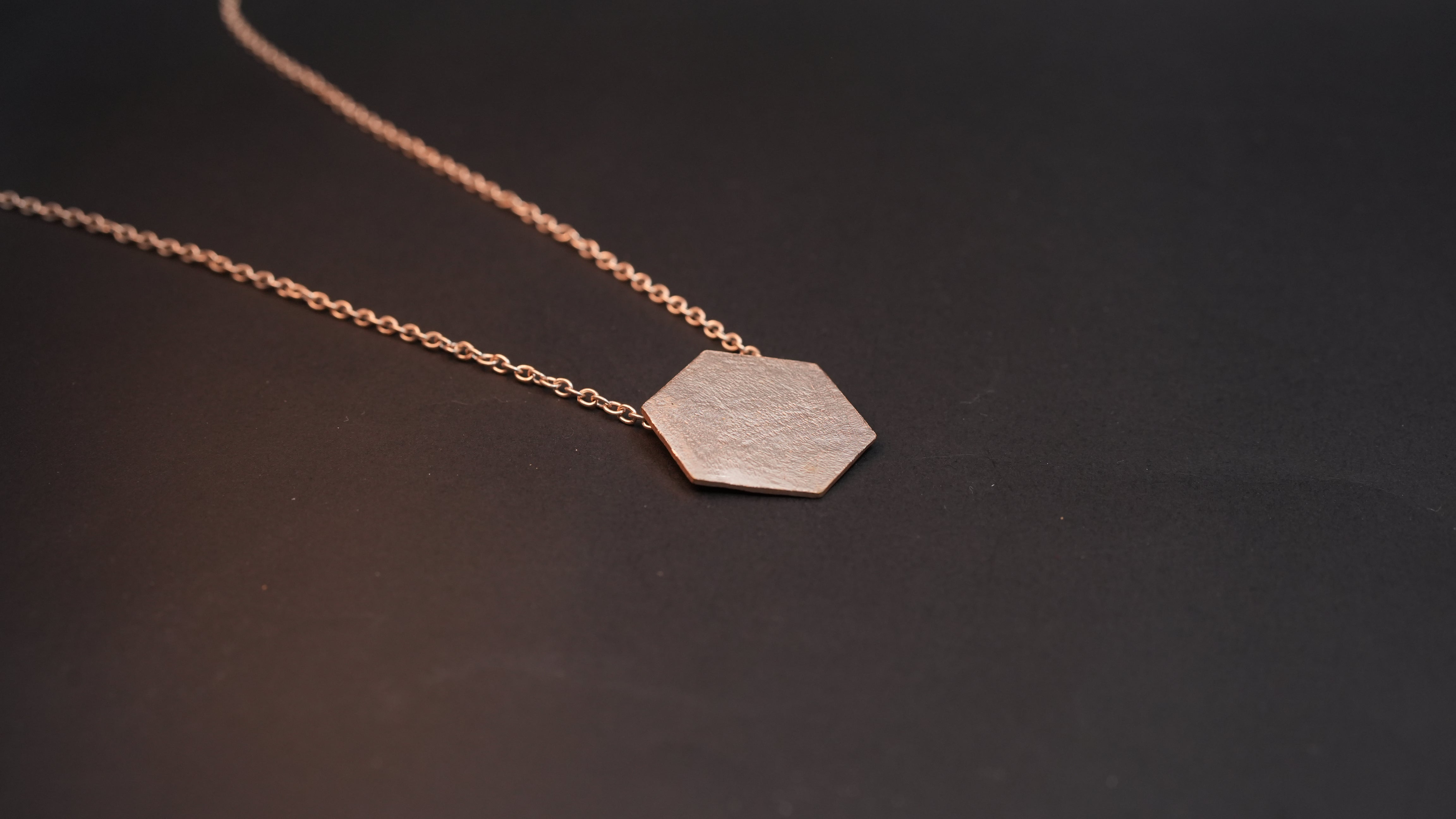 Hexagon flat Rose gold