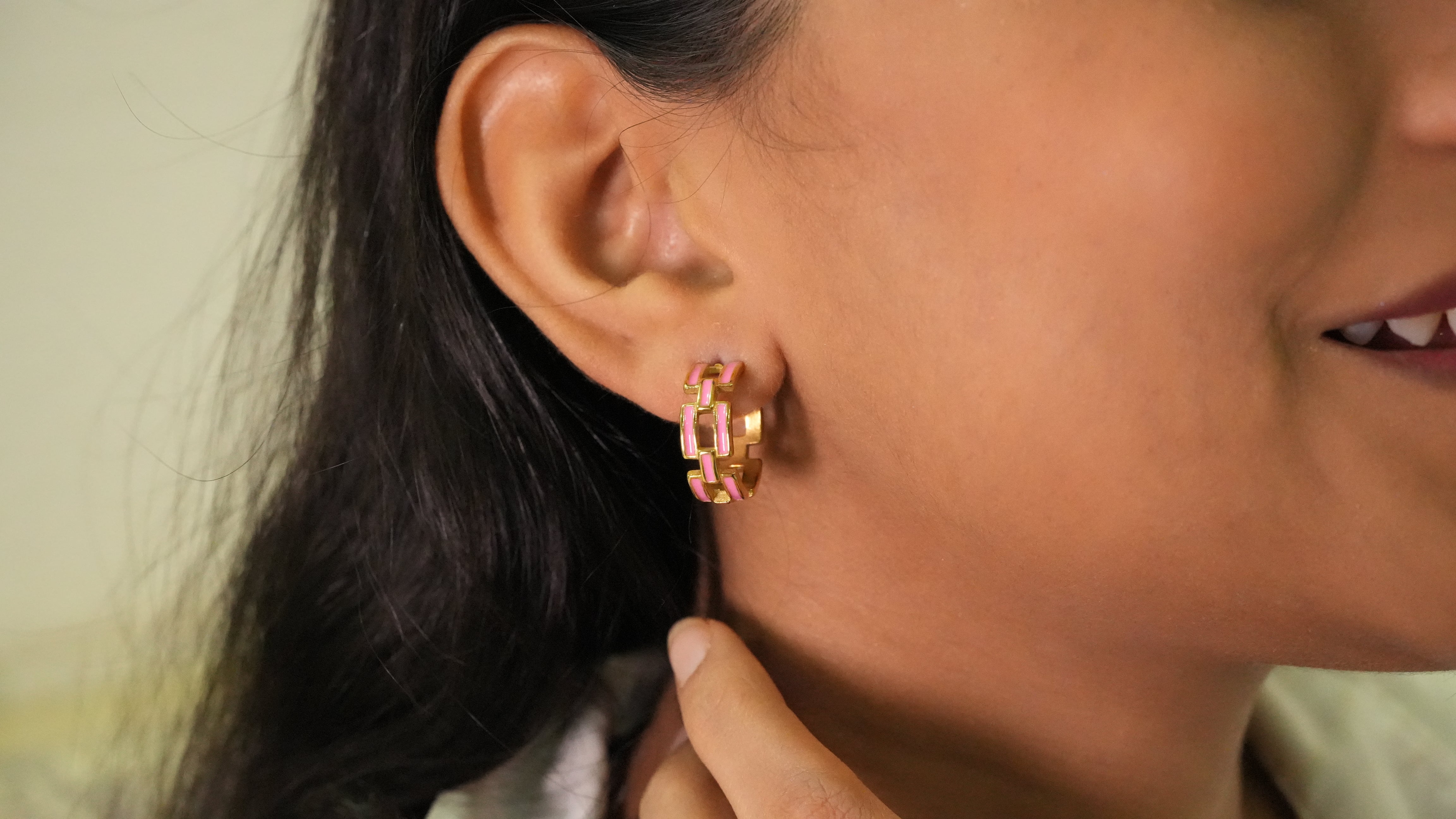 Blush Chain (Pink) Earring