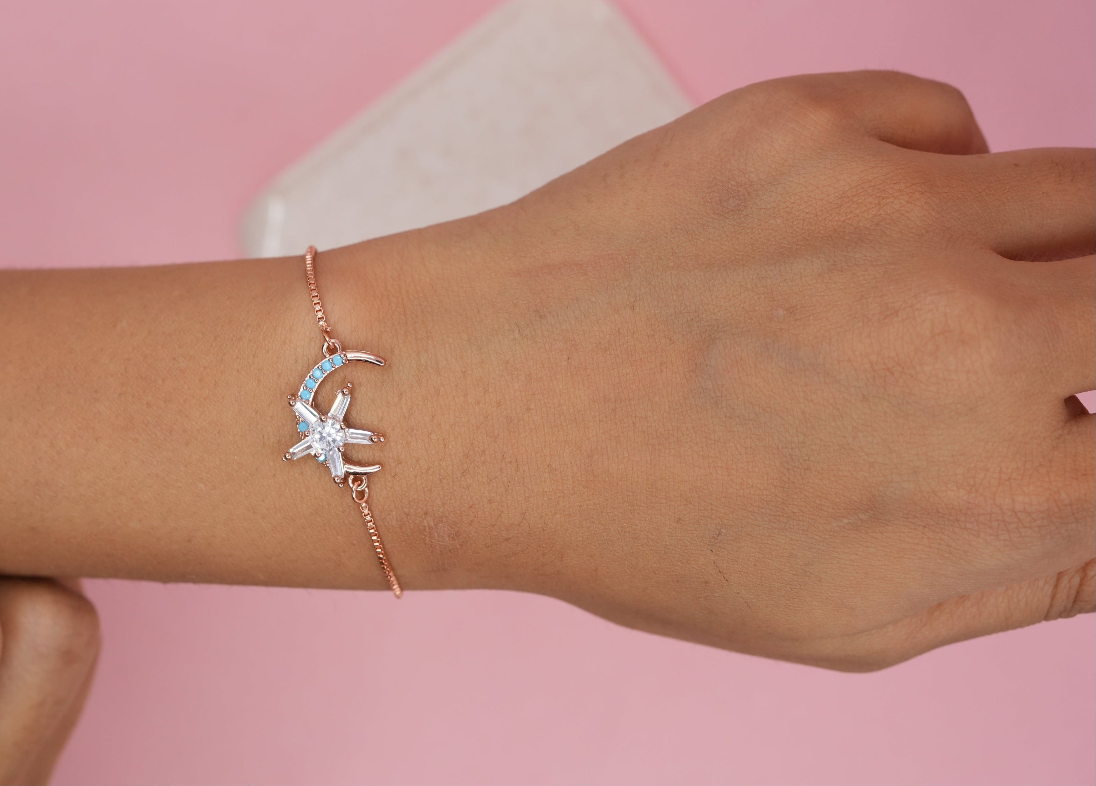 Moonstone gaze rosegold