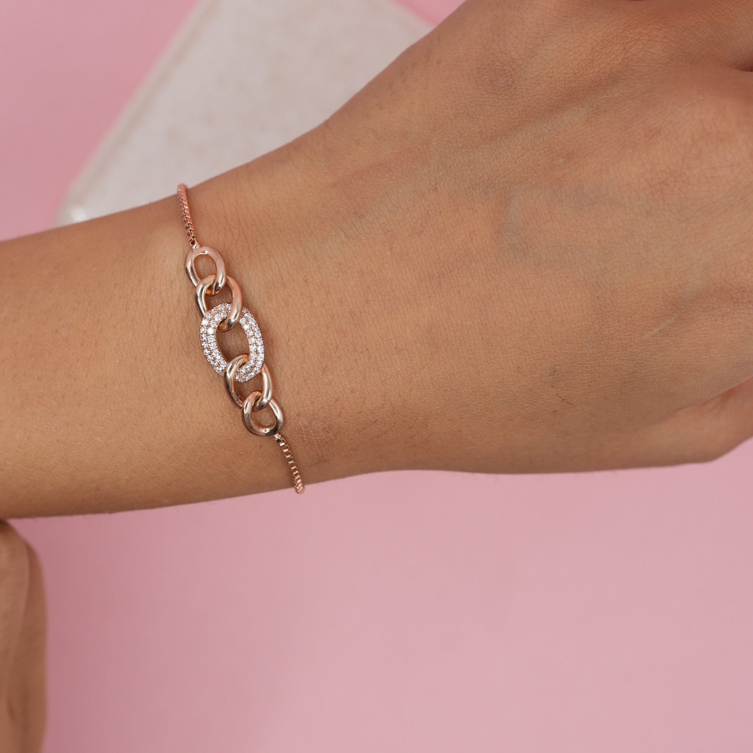Linked luxe rosegold
