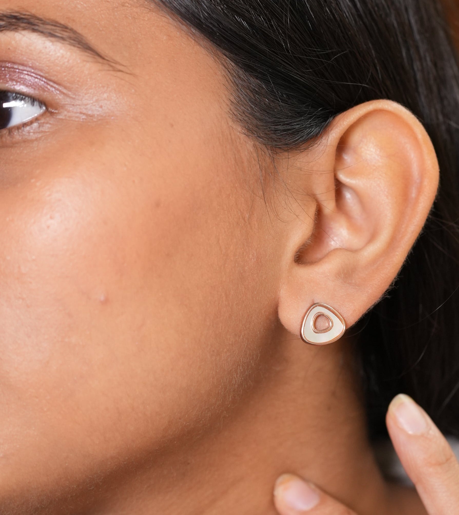 Shell triangle Rose gold