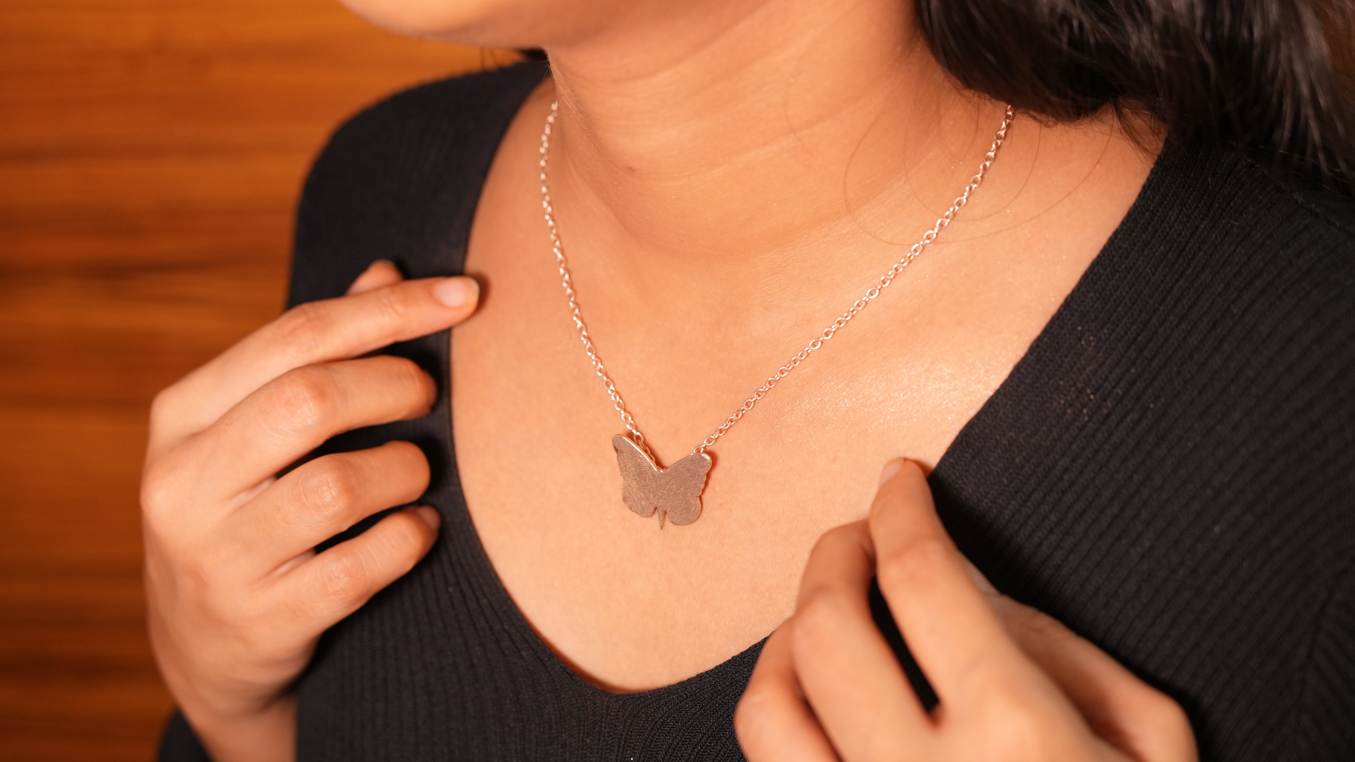 Butterfly flat Rose gold