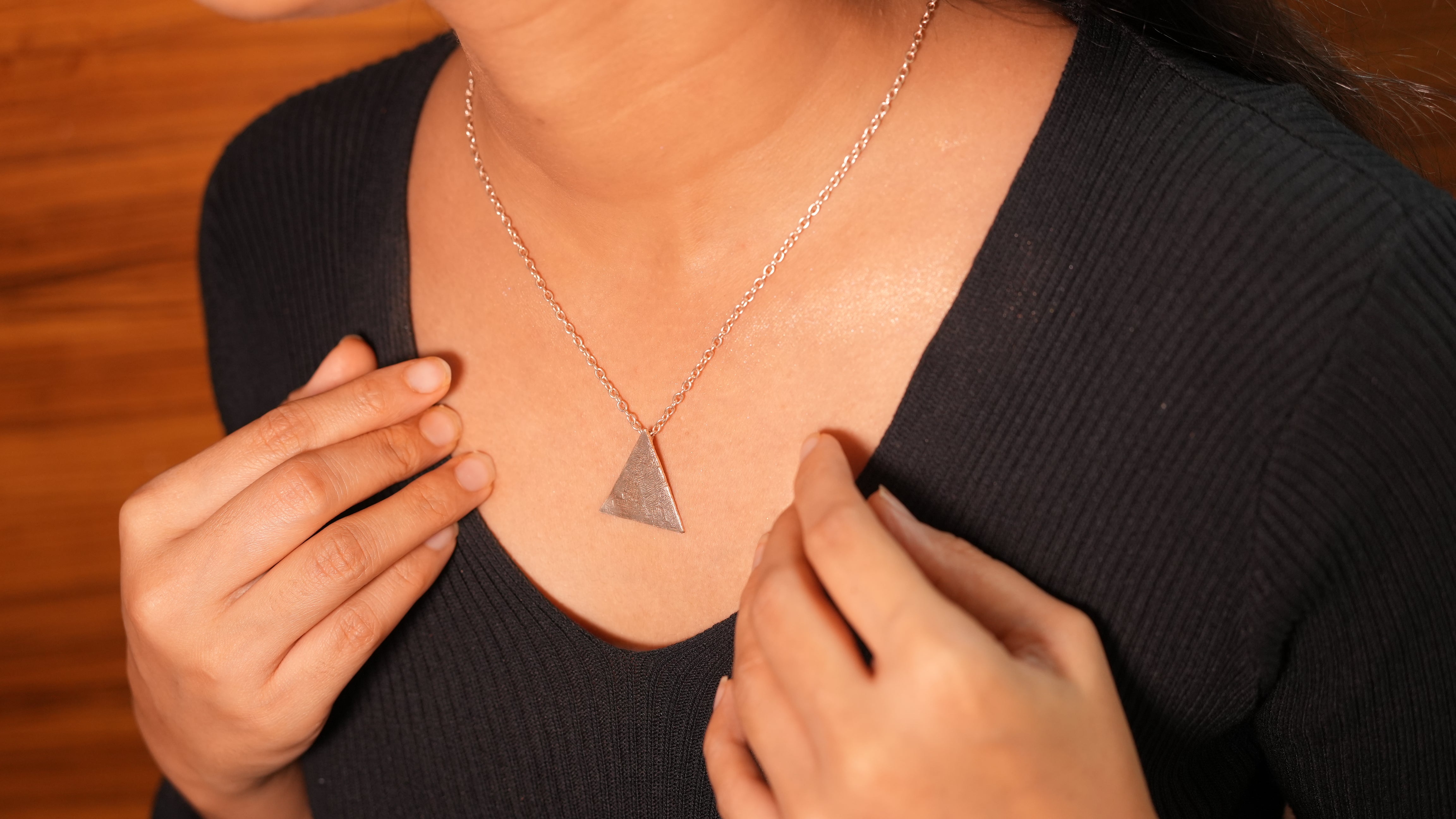 Triangle flat Rose gold