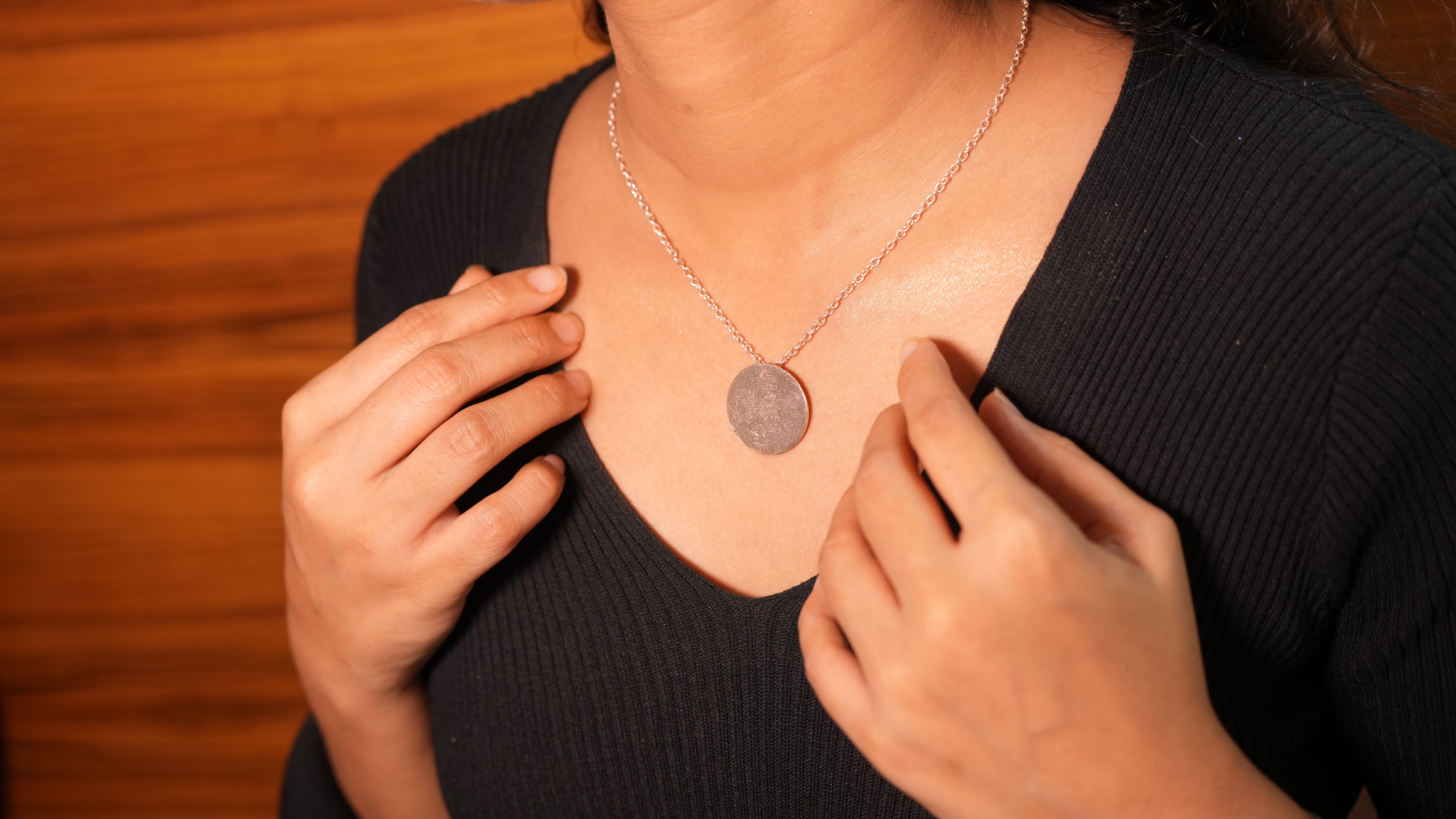 Circle coin rosegold flat