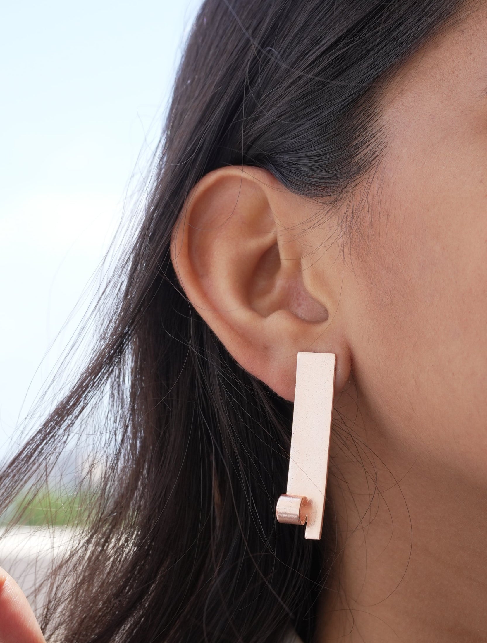 Slide bar drop Rose gold